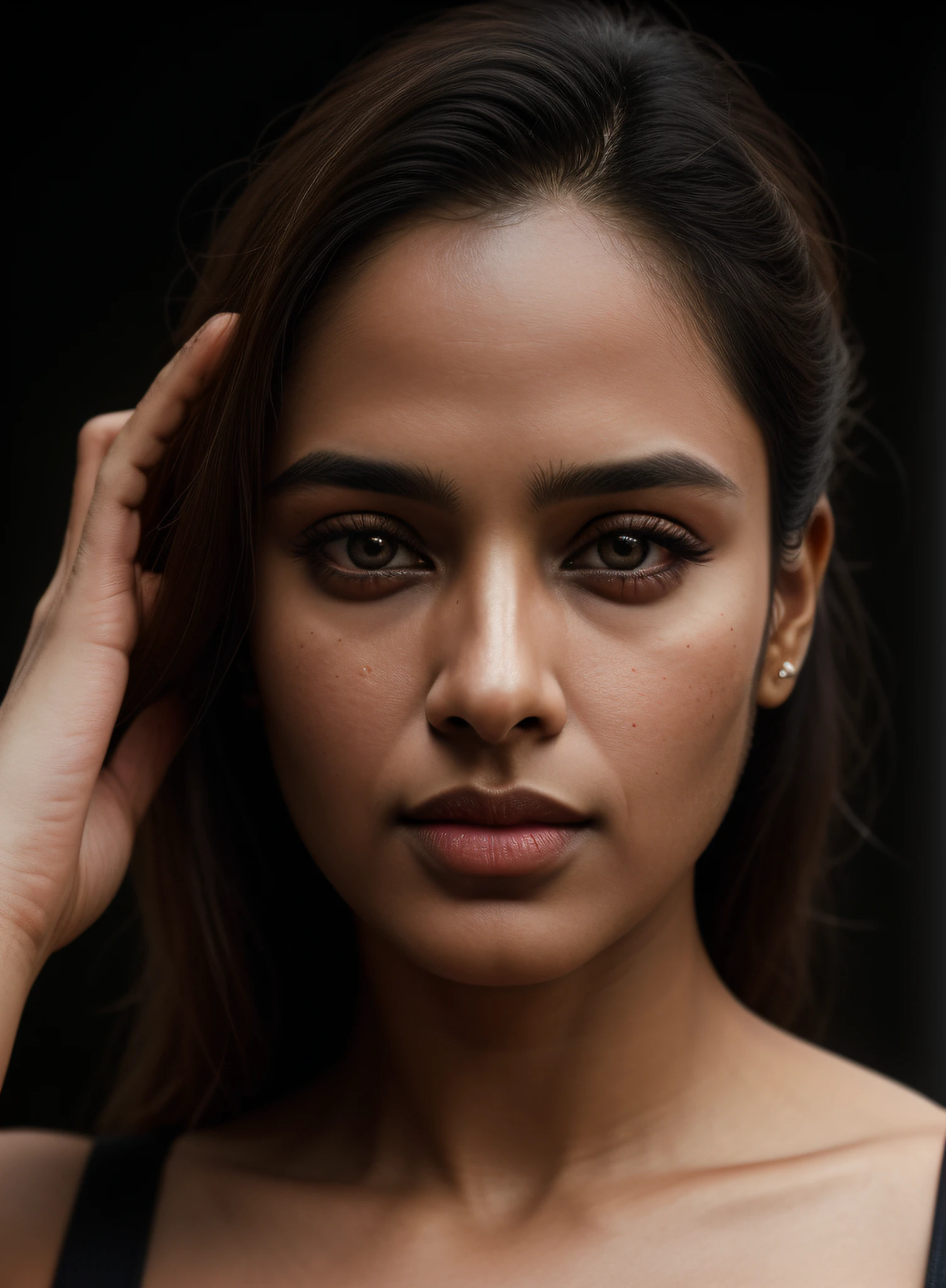 cute woman, indian supermodel, with a big breast, cleavage visible, bare shoulder, posing for a picture, side boob, buxom chested, gorgeous woman, , sultry smirk, botox lip, rs most beautiful woman on earth, seductive smirk, big lips, bollywood actress
high quality film still, female movie stills photography,photorealistic, radian light, photo, masterpiece, realistic, realism, photorealism, high contrast, photorealistic digital art trending on Artstation 8k HD high definition detailed realistic, detailed, skin texture, hyper detailed, realistic skin texture, armature, best quality, ultra high res, (photorealistic:1.4),, high resolution, detailed, raw photo, by lee jeffries nikon d850 film stock photograph 4 kodak portra 400 camera f1.6 lens rich colors hyper realistic lifelike texture ,dramatic lighting, unrealengine trending on artstation cinestill 800,