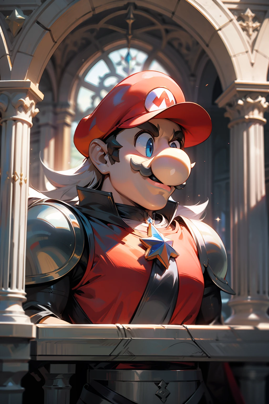 super Mario como um paladino medieval