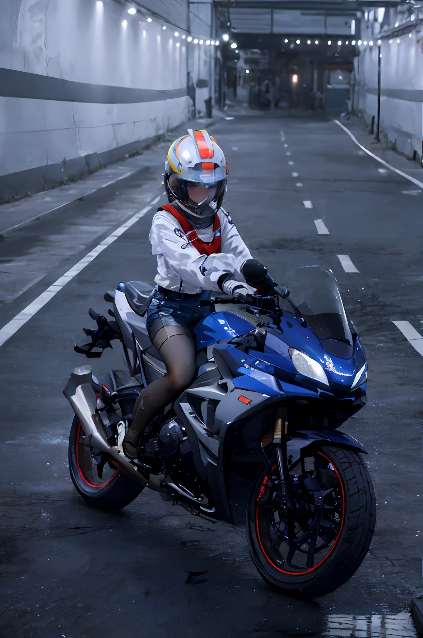 best qualityt,well detailed,4K,industrial design,lamplight（Female Ride，silk stockings，erogenous）