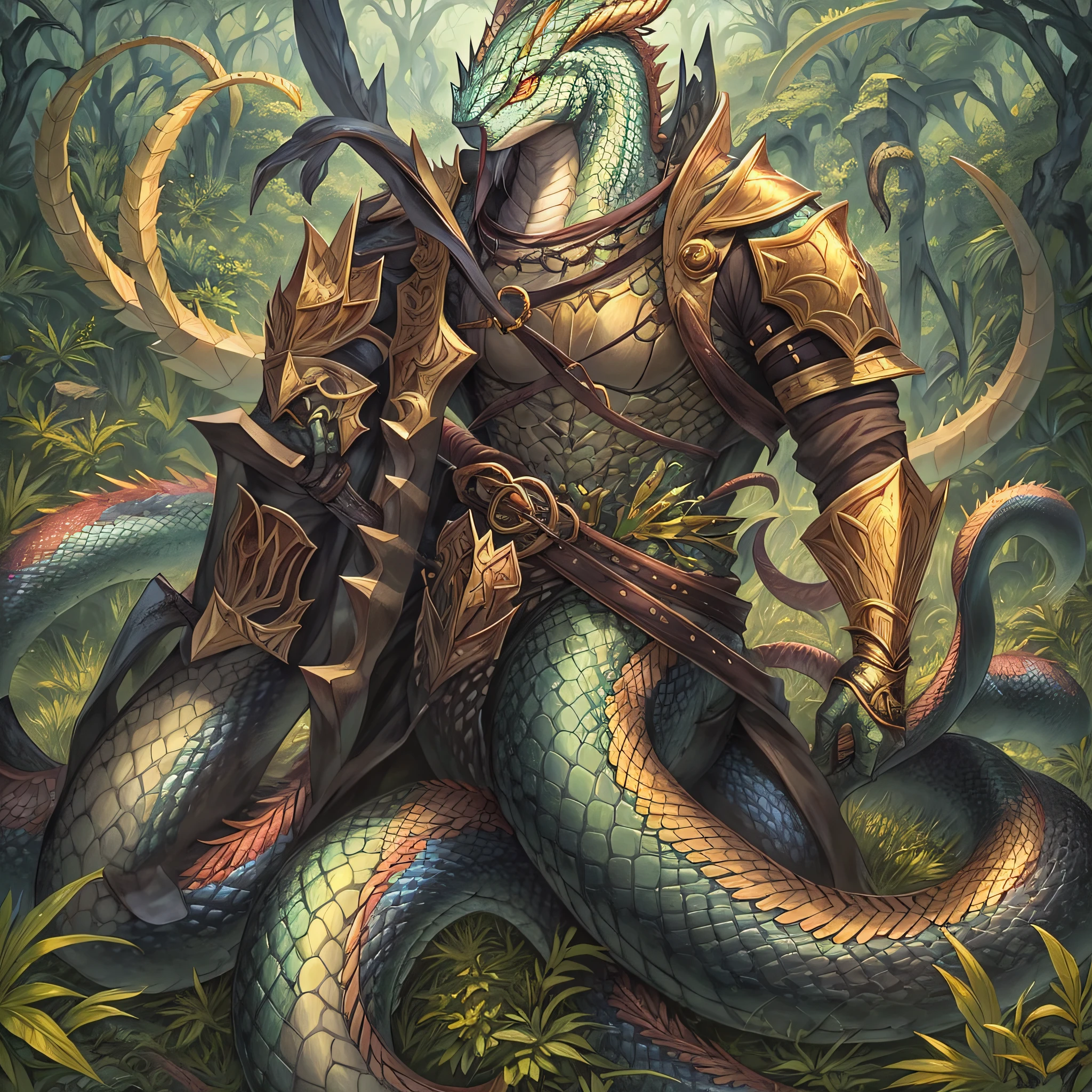 male, serpent dragon, gorgeous, knight, slit,  Tip