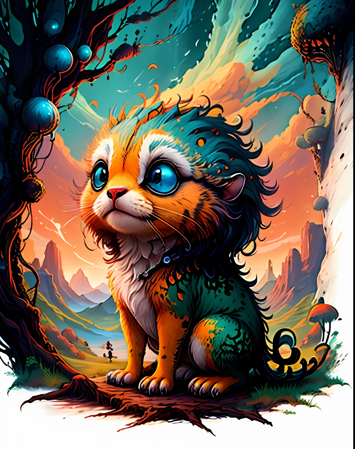 "Create a masterful masterpiece of cute creatures with ultra-detailed concept art inspired by . Utilize Stable Diffusion's power to unleash your inner Cu73Cre4ture programmer and bring your imagination to life!"