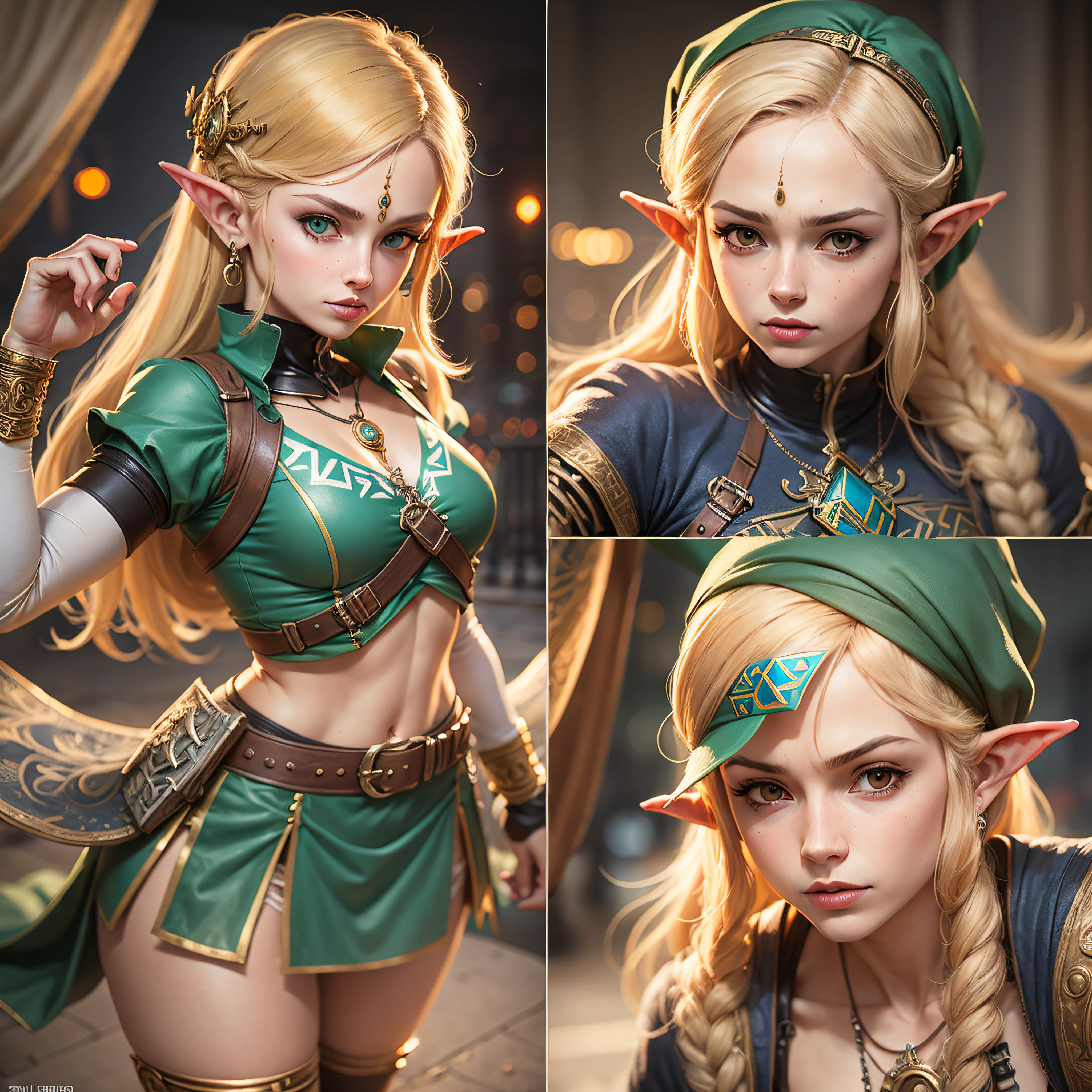 link, de Zelda, In fateful poses of Stret Fighter 2