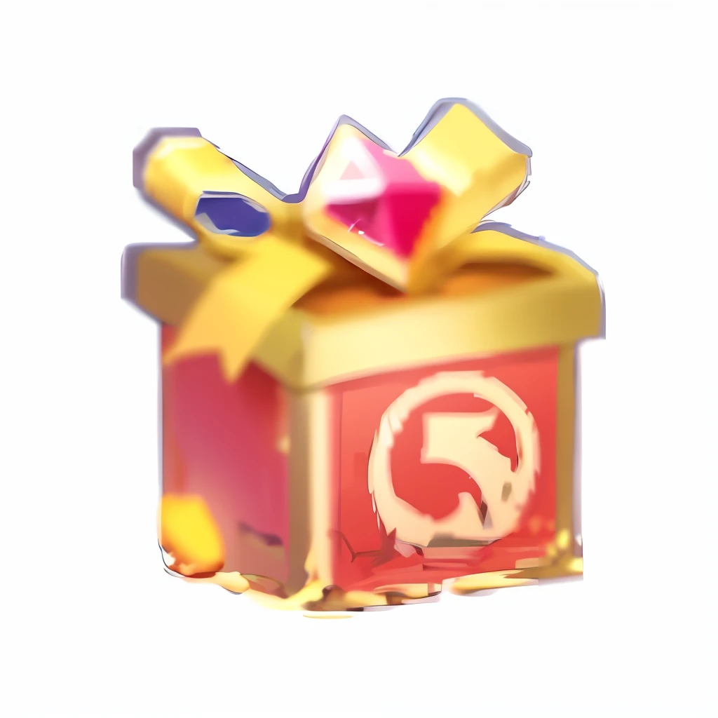 There is a small gift box,There is a bow on it, magic spell icon, Unknown, fantasy game spell icon, loot box, fanbox, author:Master of Han Chinese, magic item, random detail, ability image, game icon stylized, epic legends game icon, keygen, 9K, 9 k, world of warcraft spell icon, game icon asset