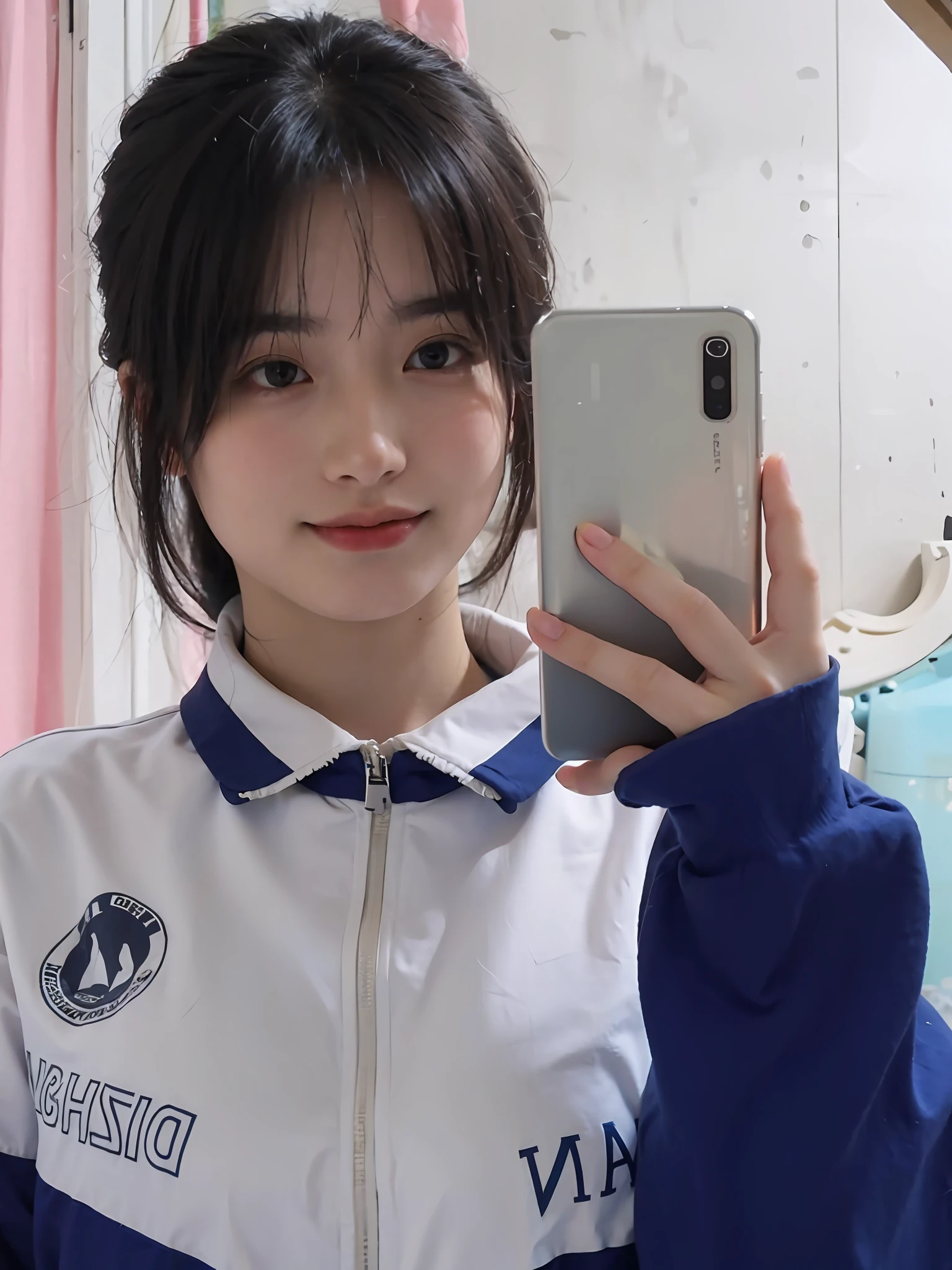 (Large breast:1.4),(shirt:1.4),(Best quality,masterpiece,ultra high res,(photorealistic:1.4),1girl,(16 years old:1.4),(long hair:1.6)