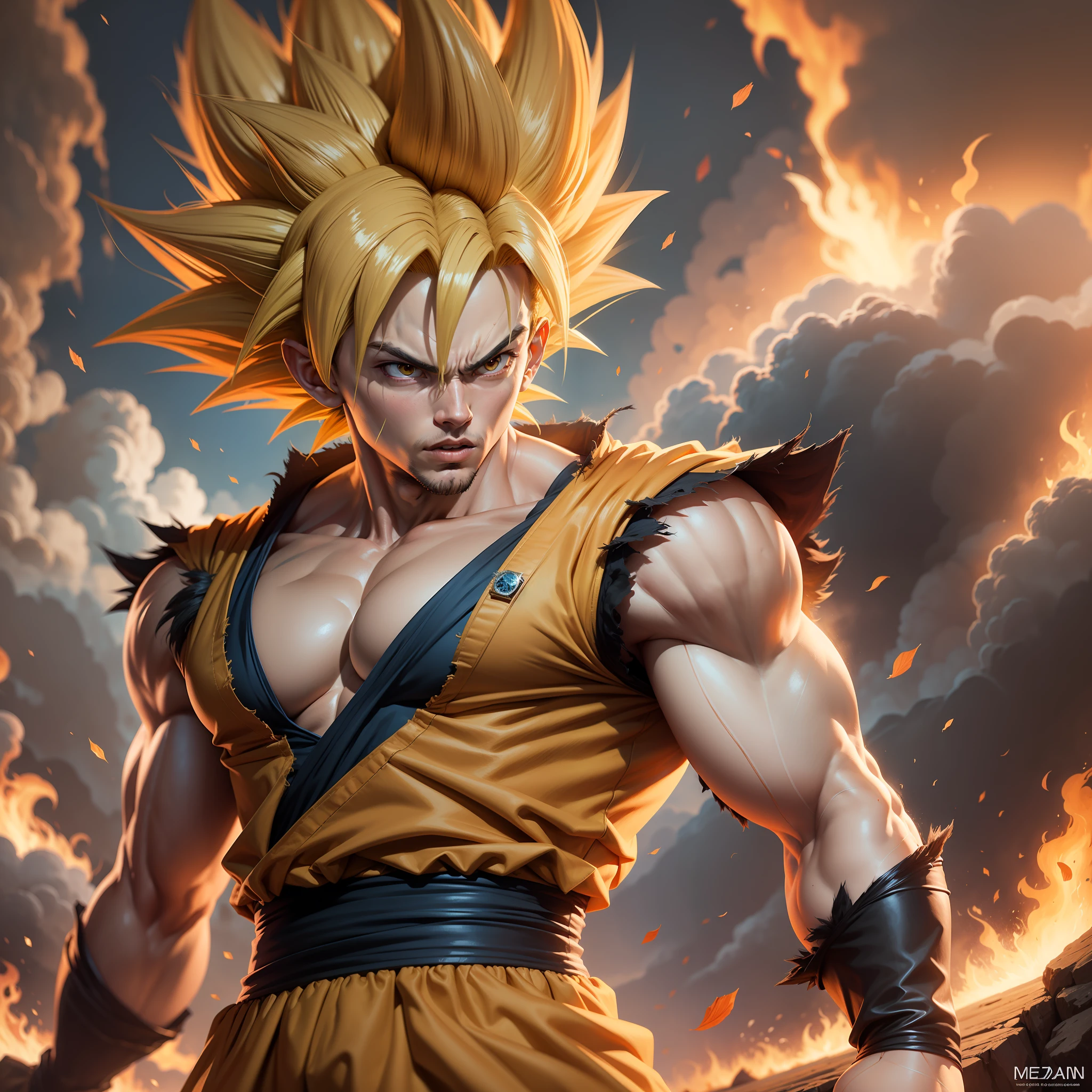 Obra-prima, melhor qualidade, Goku super Sayajin