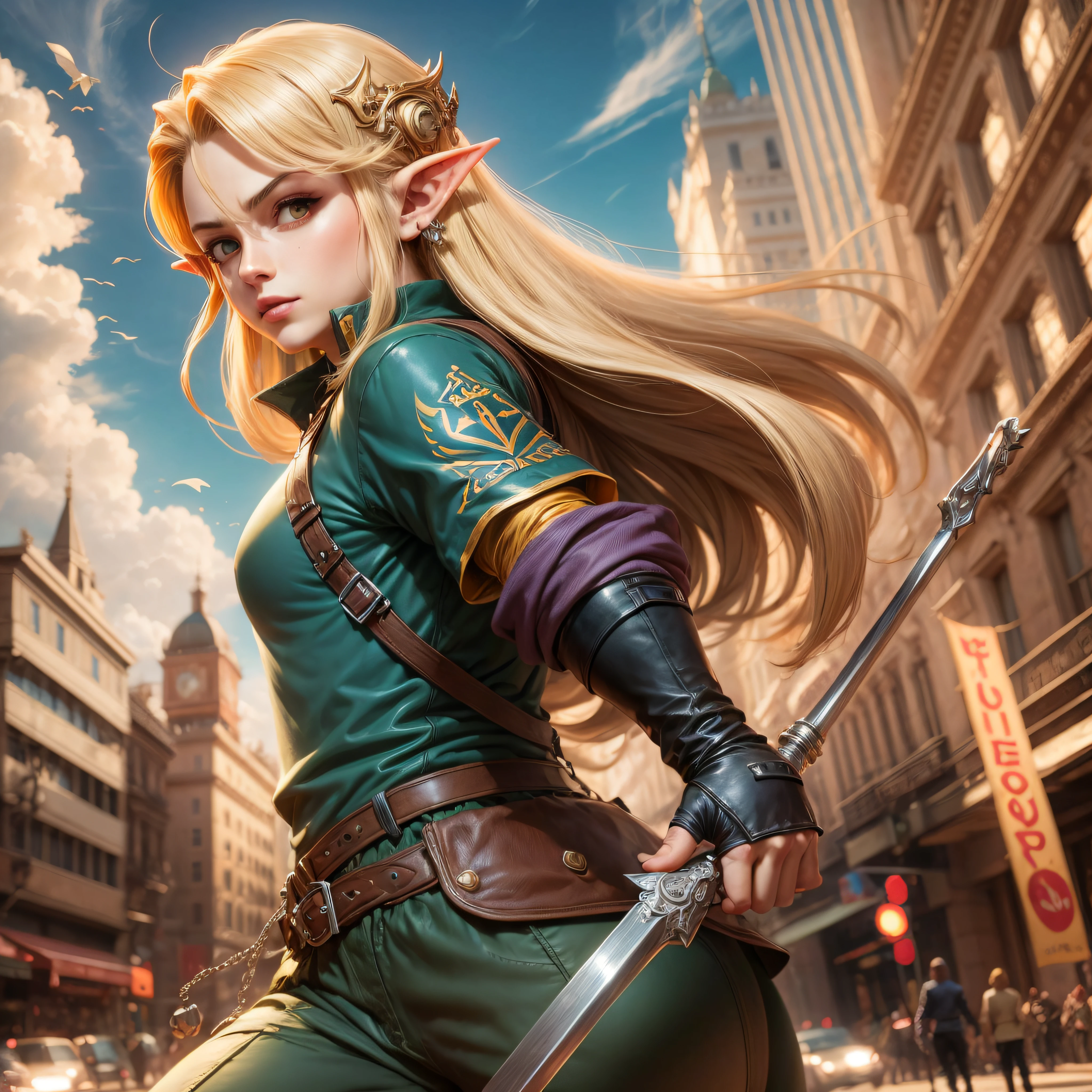 link, de Zelda, In fateful poses of Stret Fighter 2