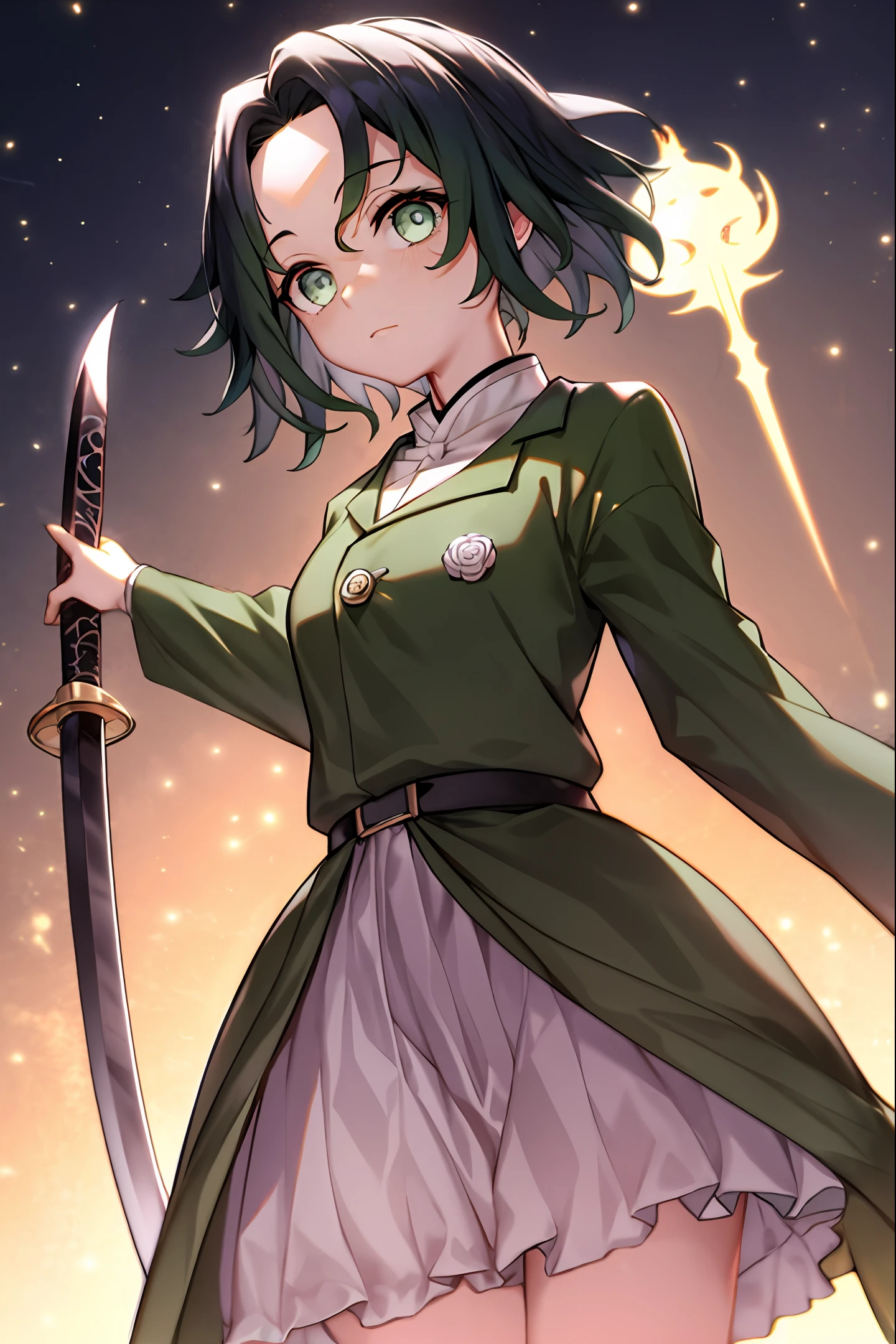 {
"nome": "Personagem de Kimetsu no Yaiba",
"aparencia": {
"pele": "branca",
"olhos": "cor de rosa escuro",
"cabelo": "tons de rosa claro e escuro por conta da luz"
},
"armadura": {
"material": "ouro",
"asas": "de anjo"
},
"posicao_de_luta": "wielding a red-bladed katana"
}