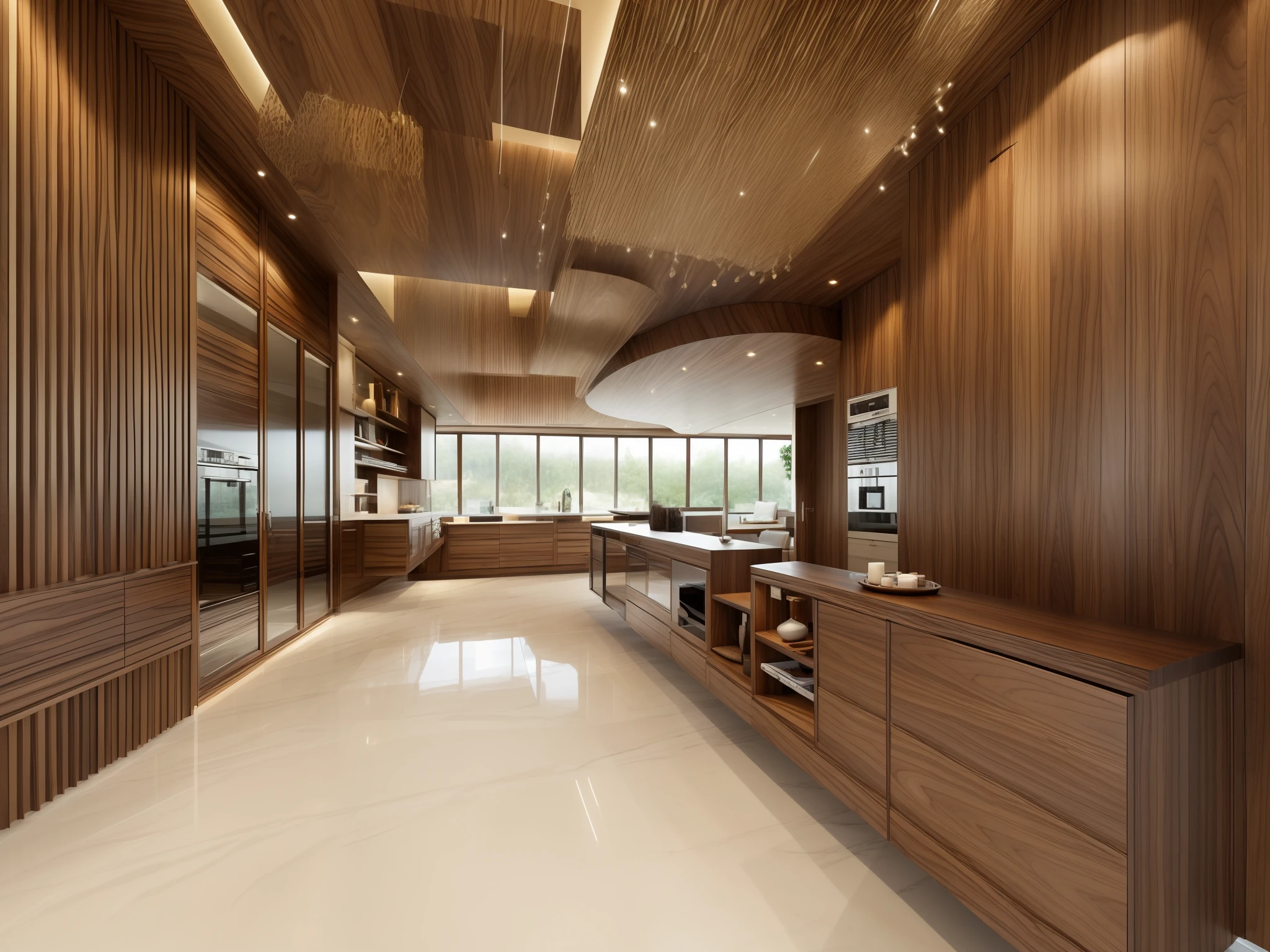 "(waitting space design)+[natural lighting:1.2], (walnut texture wood panel:1.1), minimalist, sleek, modern, (white acrylic panel:1.1), elegant ambiance, sophisticated, inviting atmosphere."
