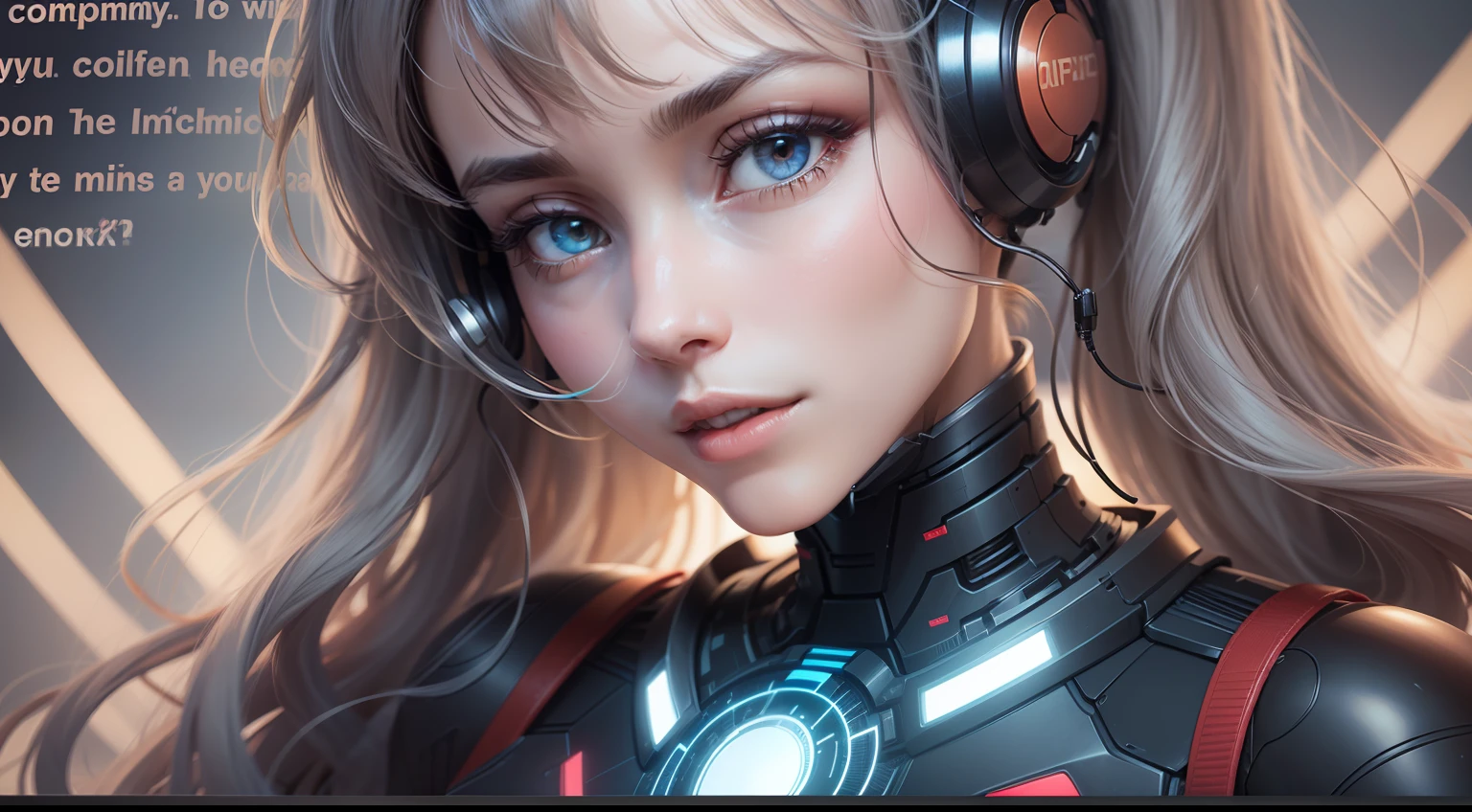 convert texto to video using artificial intelligence tool, artificial intelligence woman using computer