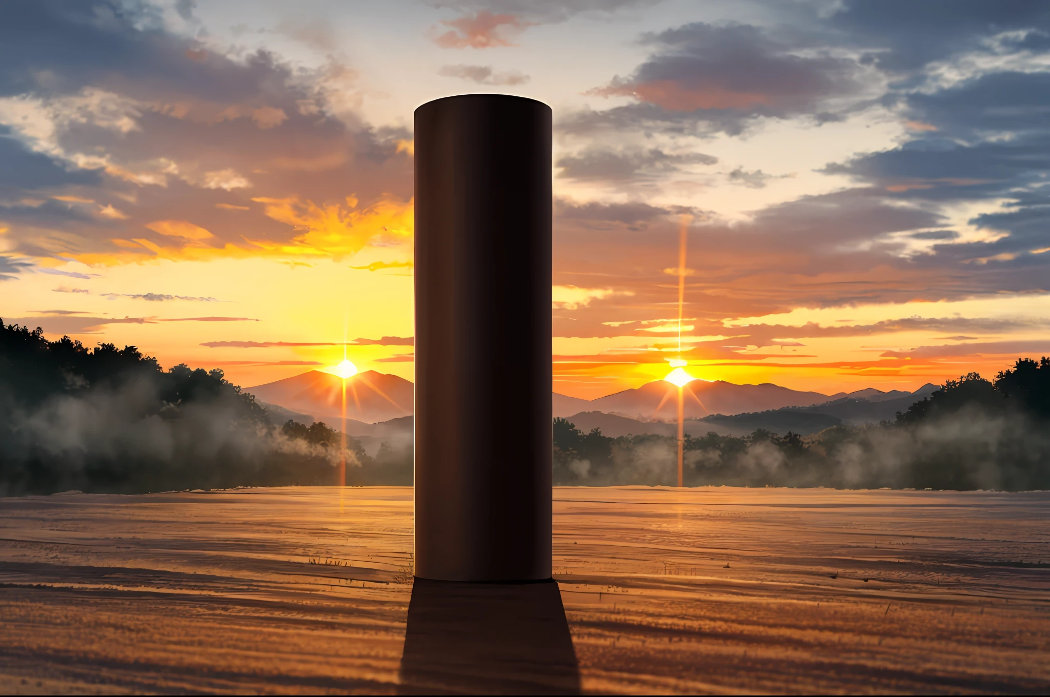 Masterpiece, melhor qualidade, (Volumetric lighting:1.3), luz fraca, (luz quente:1.3), luz solar amarela, (Sunset:1.3), (dust:1.3)
