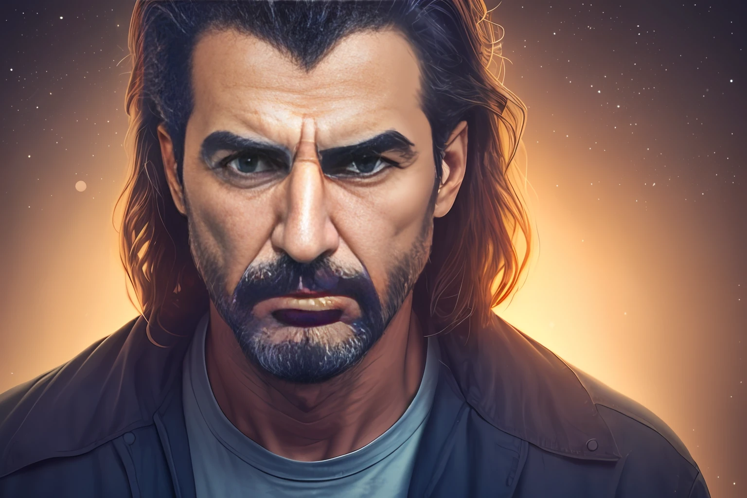 Retrato, Sad Man Holding Head,,8k,realista, alta qualidade ,fundo iluminado, lente canon, Advanced details. --auto