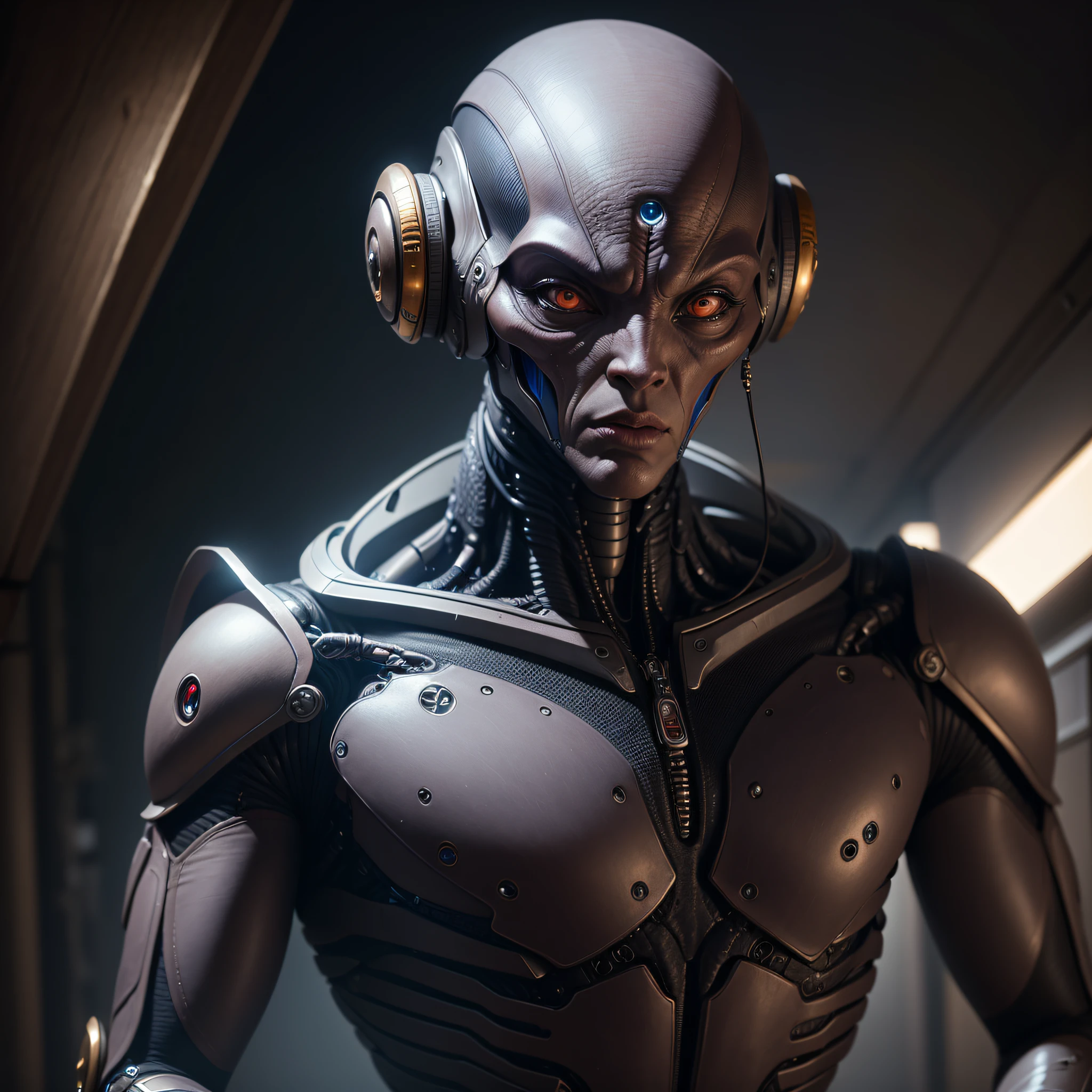 an humanoid Alien , master piece , hd , hyperrealist , 8 k --auto