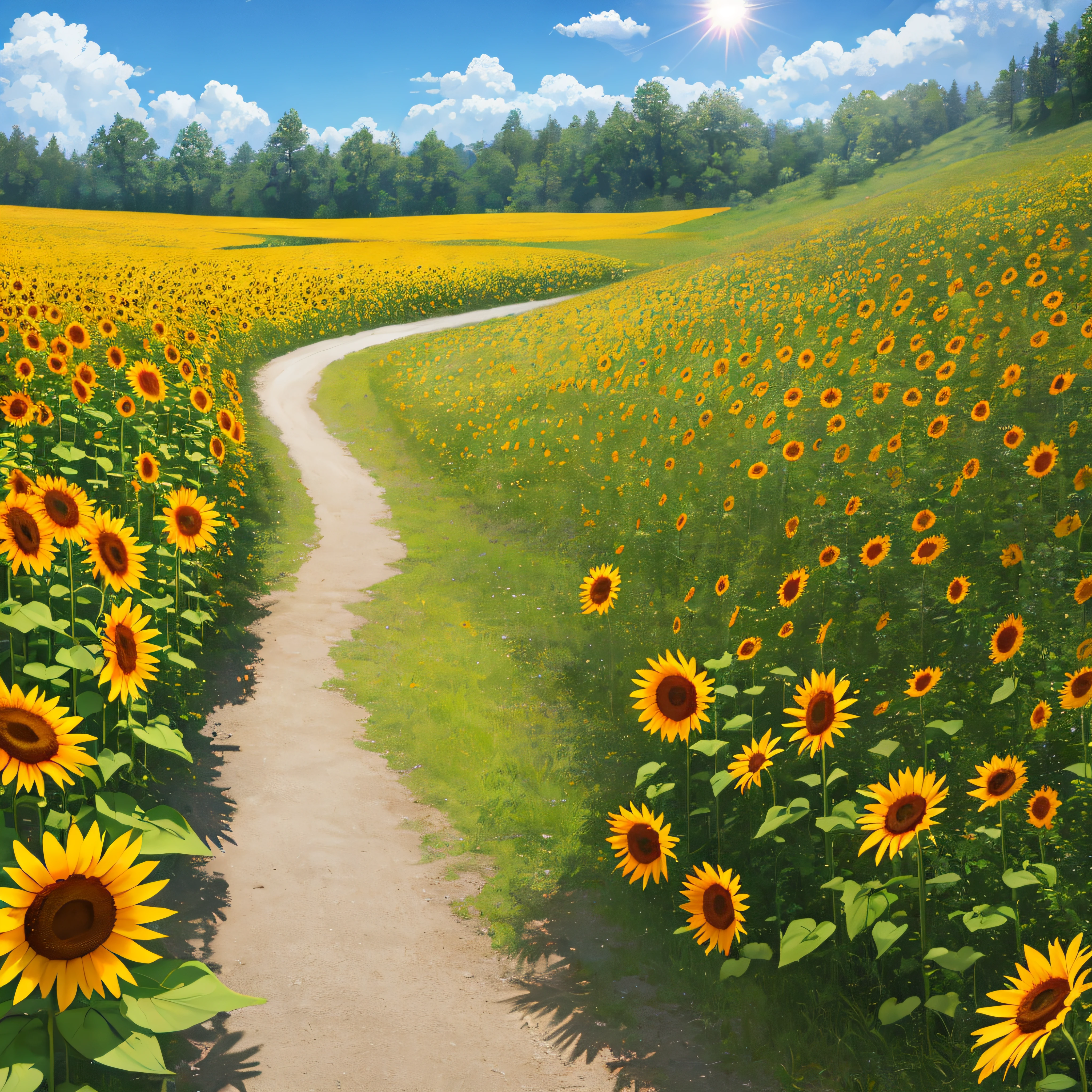 Create a pixelated pattern inspired by nature. You can focus on elements like flowers, folhas, montanhas. Try to capture the essence of these elements using only pixels. --auto