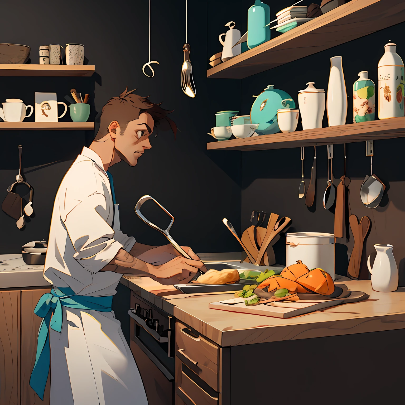cozinha, estilo simples: 1.2, parede branca, bancada simples ,