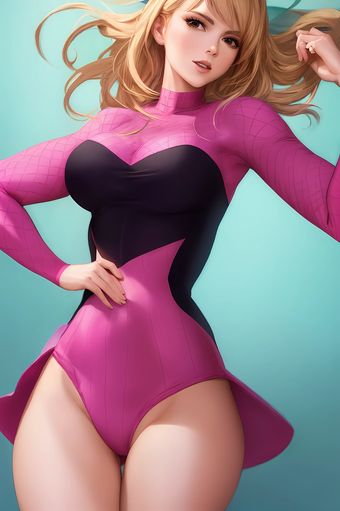 Gwen Stacy com bunda grande e roupa apertada