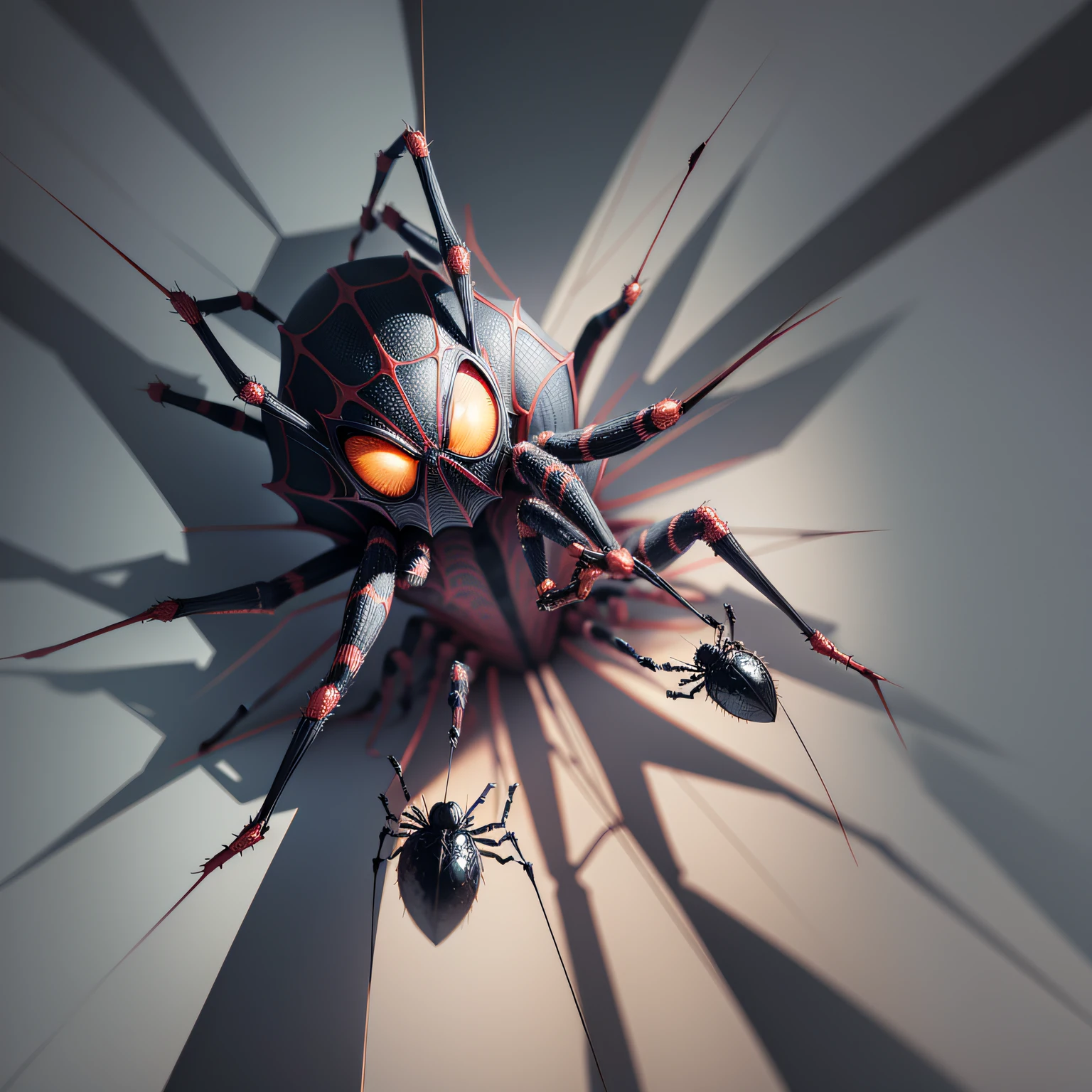 /3D image of an ultra realistic SPIDER coming out of a hole in a broken and cracked wall, very detailed ultra realistic, paint trail, colorful, surreal, Epic Cinematic Cinematic Shadows, perfect texturing, 8k, HDR, intricately detailed --auto