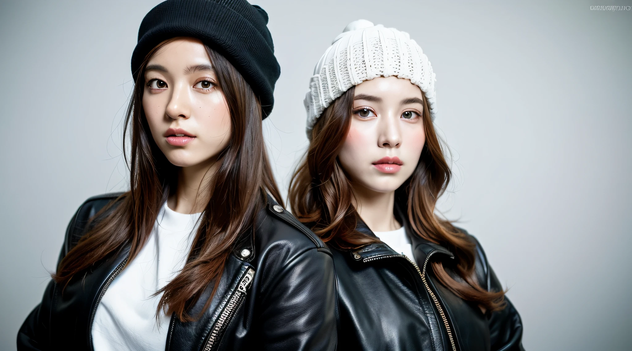 (
(8k:1.27), best quality, masterpiece, ultra highres:1.2) Photo of Pretty Japanese woman
(beautiful:1.1) (sci-fi warrior woman:1.1) space soldier, (beanie:1.61) (leather jacket:1.21) intricate elegant, fantasy, detailed, ometric by greg rutkowski and alphonse mucha, gradient lighting