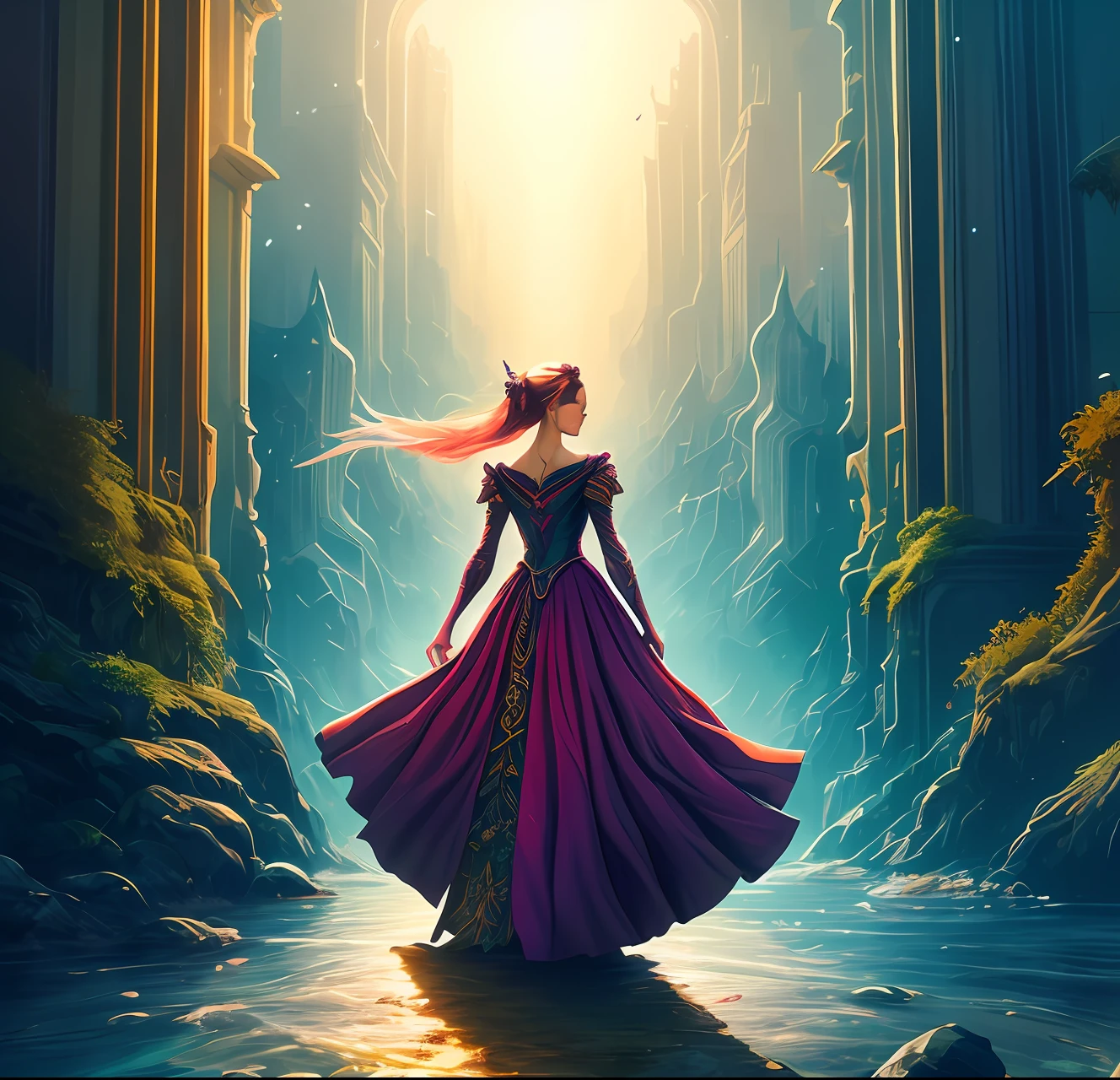 (((masterpiece))), (((best quality))), ((ultra-detailed)), (hyperrealistic), (highly detailed CG illustration), ((an extremely delicate and beautiful)),cinematic light, Create a stunning anime artwork that is currently trending on ArtStation, showcasing exquisite beauty and captivating aesthetics. The art piece should be highly detailed, featuring a compelling character and a visually appealing environment. The character in the artwork is a graceful and enchanting figure, radiating an aura of elegance. Pay close attention to intricate facial features, such as mesmerizing eyes with vibrant colors and delicate shading. The character's clothing should be designed with elaborate patterns, flowing fabrics, and rich textures, reflecting a blend of fantasy and contemporary fashion. Place the character in a captivating environment that enhances the overall appeal of the artwork. It could be a breathtaking natural landscape, a bustling futuristic cityscape, or a mystical realm filled with magical elements. Incorporate vibrant colors, dynamic lighting, and detailed background elements to create a sense of depth and immersion. Consider the latest trends in anime art, such as incorporating unique lighting effects, exploring creative composition techniques, or experimenting with unconventional color palettes. Take inspiration from the top artists on ArtStation and their exceptional execution of various art styles and themes. Camera: Choose an angle that highlights the character's beauty and the immersive environment. Lighting: Utilize atmospheric lighting techniques to create depth and mood. Resolution: Aim for a high-resolution artwork to showcase intricate details and clarity. Art Inspirations: Seek inspiration from the trending artists on ArtStation, exploring different styles, genres, and themes.