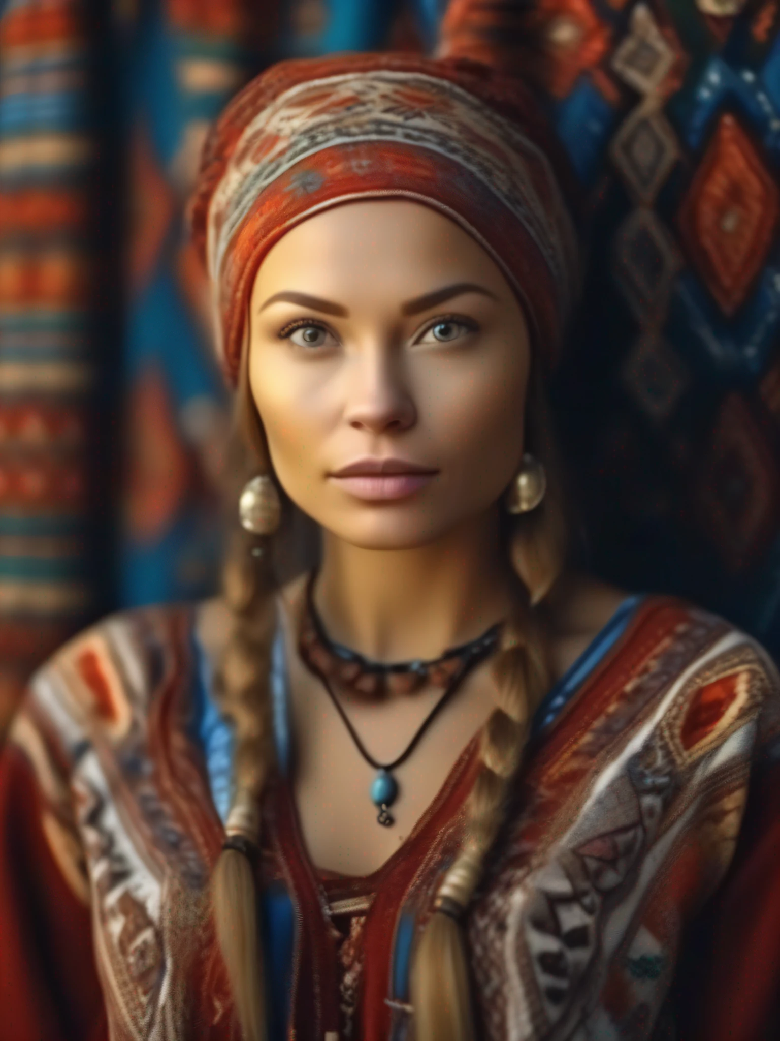 A realistic image of the ethnic model of the most beautiful woman in Russia, Photography, Portrait Style, Inspired by Fashion and Beauty Photographers, Lens: 85mm, Medium Plane, Natural Lighting, 4K Resolution --auto