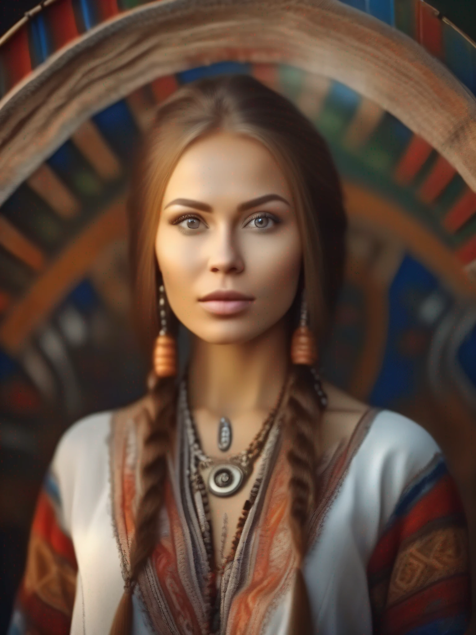 A realistic image of the ethnic model of the most beautiful woman in Russia, Photography, Portrait Style, Inspired by Fashion and Beauty Photographers, Lens: 85mm, Medium Plane, Natural Lighting, 4K Resolution --auto