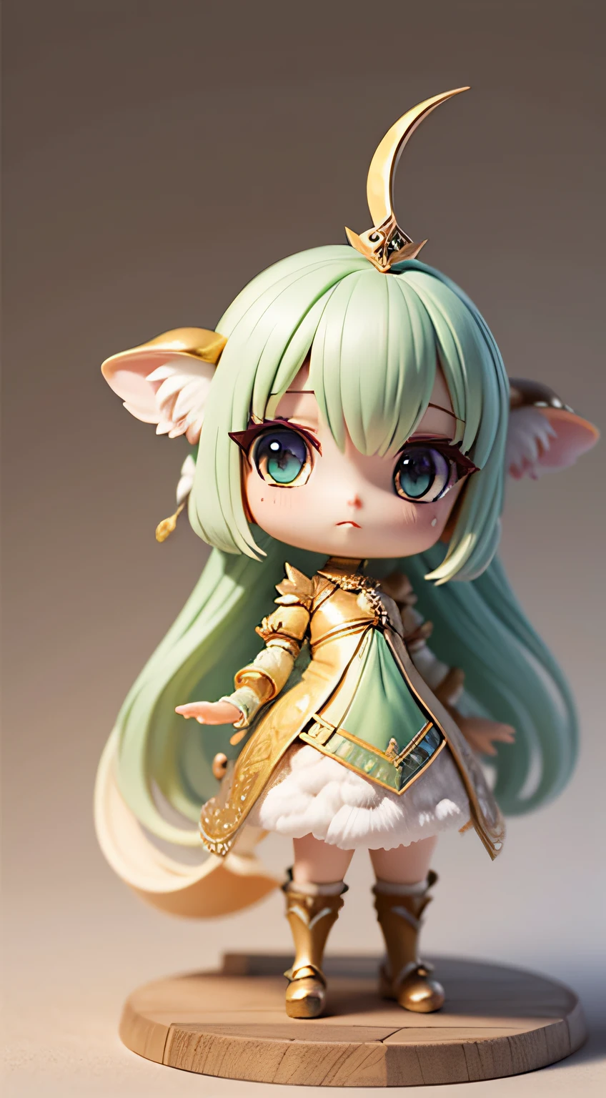 mythical creature, beast, fluffy, gradient color ((best quality)), ((masterpiece)), ( extreme detailed, highest detailed, official art, beautiful and aesthetic:1.2),  depth of field, composition FULL BODY, (CHIBI),, (beautiful and detailed eye:1.3), Long tail