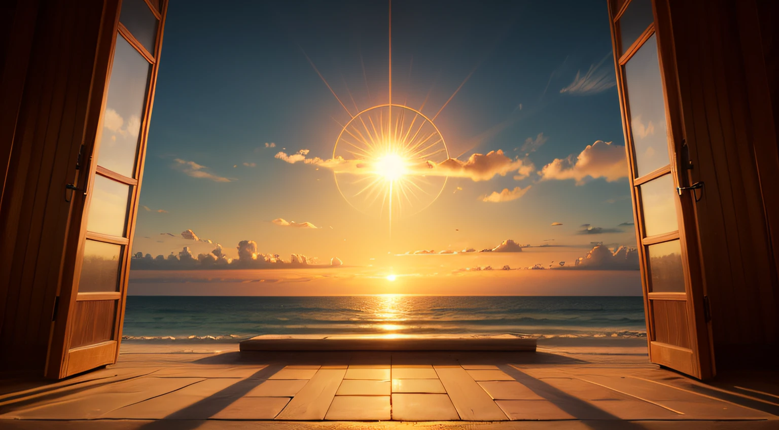 Uma imagem de um nascer do sol brilhante, symbolizing renewal and hope in God --auto