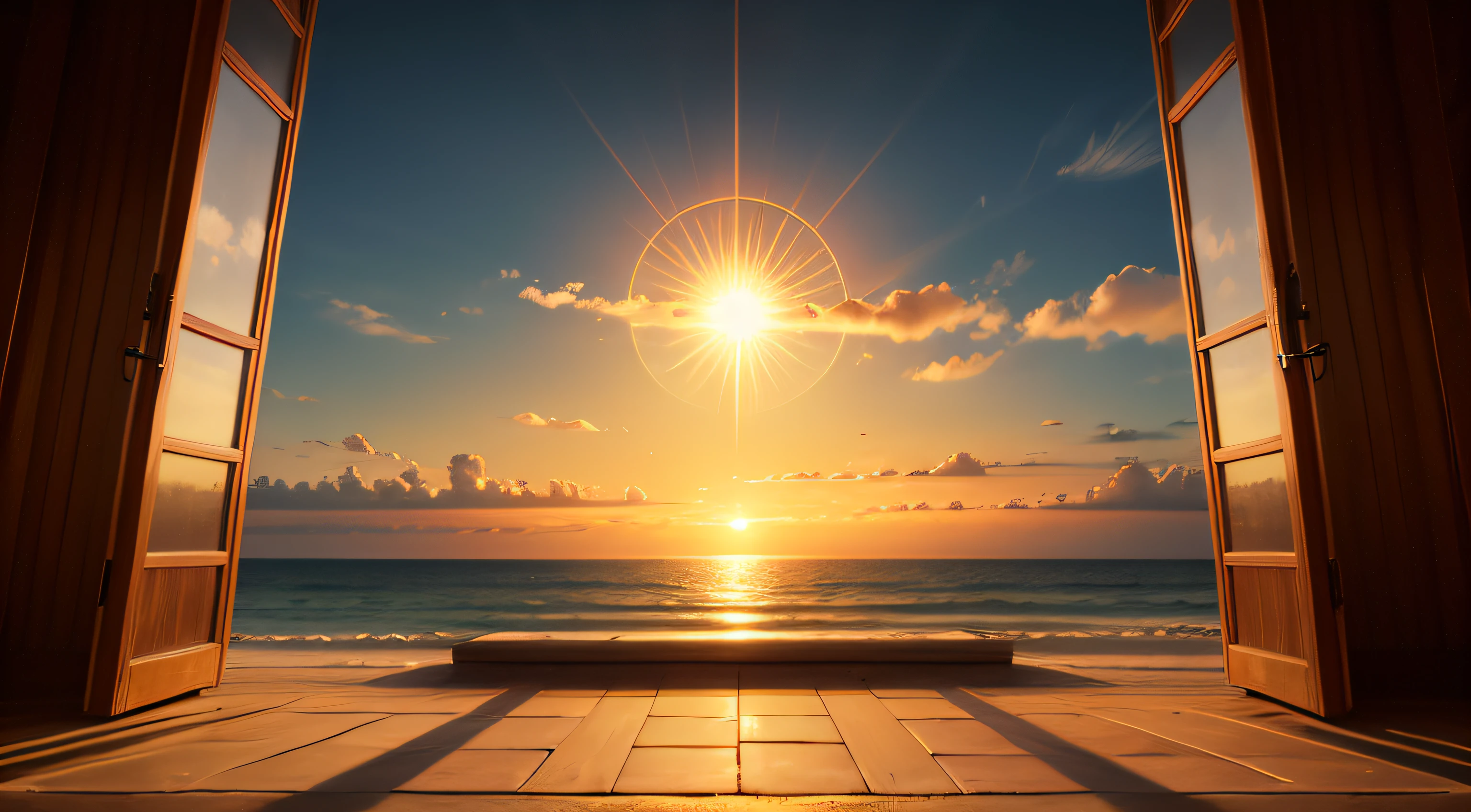 Uma imagem de um nascer do sol brilhante, symbolizing renewal and hope in God --auto