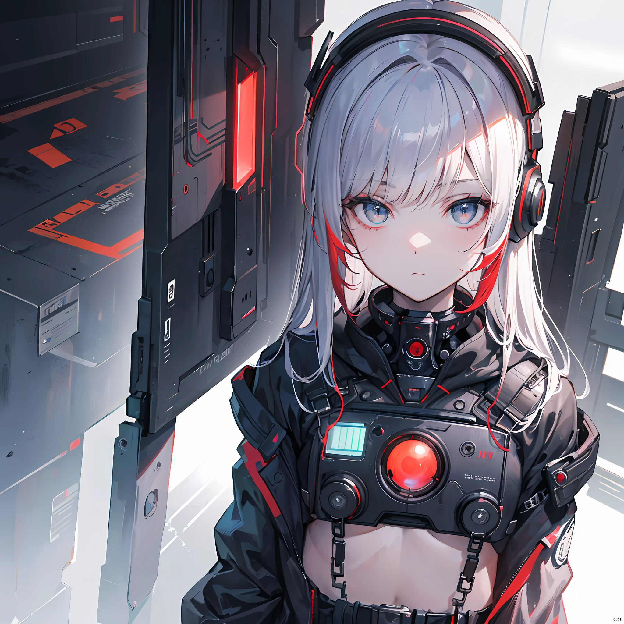 (obra prima), (obra de arte), (artwork), (1garoto:1.4), (lora:eye:details:1.2), (homem), usando roupas cyberpunk, (longos cabelos brancos), (rosto masculinos)[0.4], Technological place scenario, cybernetic, estilo fotografia realista