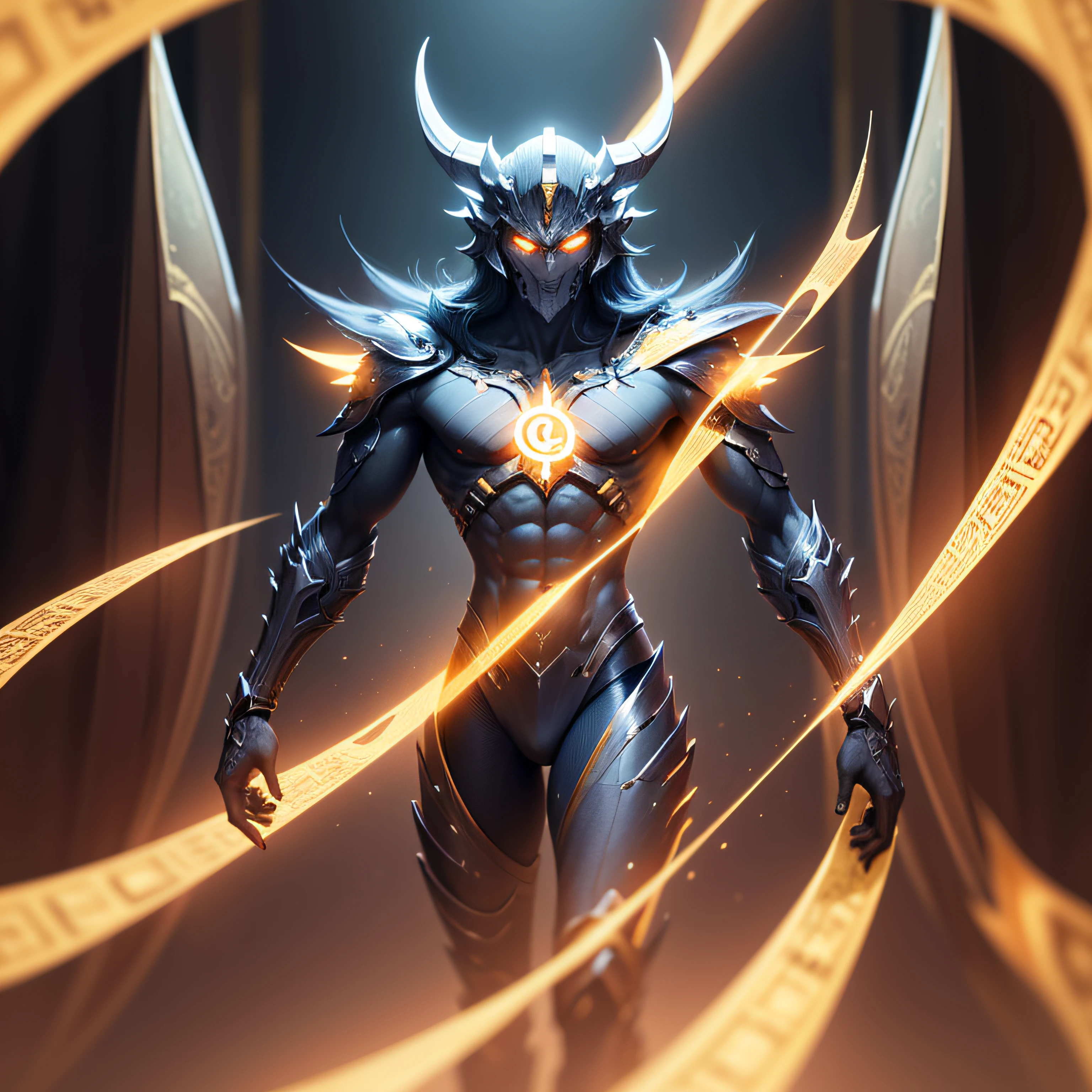 In a futuristic digital setting, Cryptocurrency takes the leading role in financial transactions. Etherius, a cryptographic entity, manifests as a humanoid being with a body composed of complex mathematical symbols and patterns. Each Etherius NFT is unique, featuring subtle variations in its design that mirror the fluctuations of the cryptocurrency market. Com seu brilho intenso e cores vibrantes, Etherius personifies the digital financial revolution that has left an eternal impact on the world. --auto