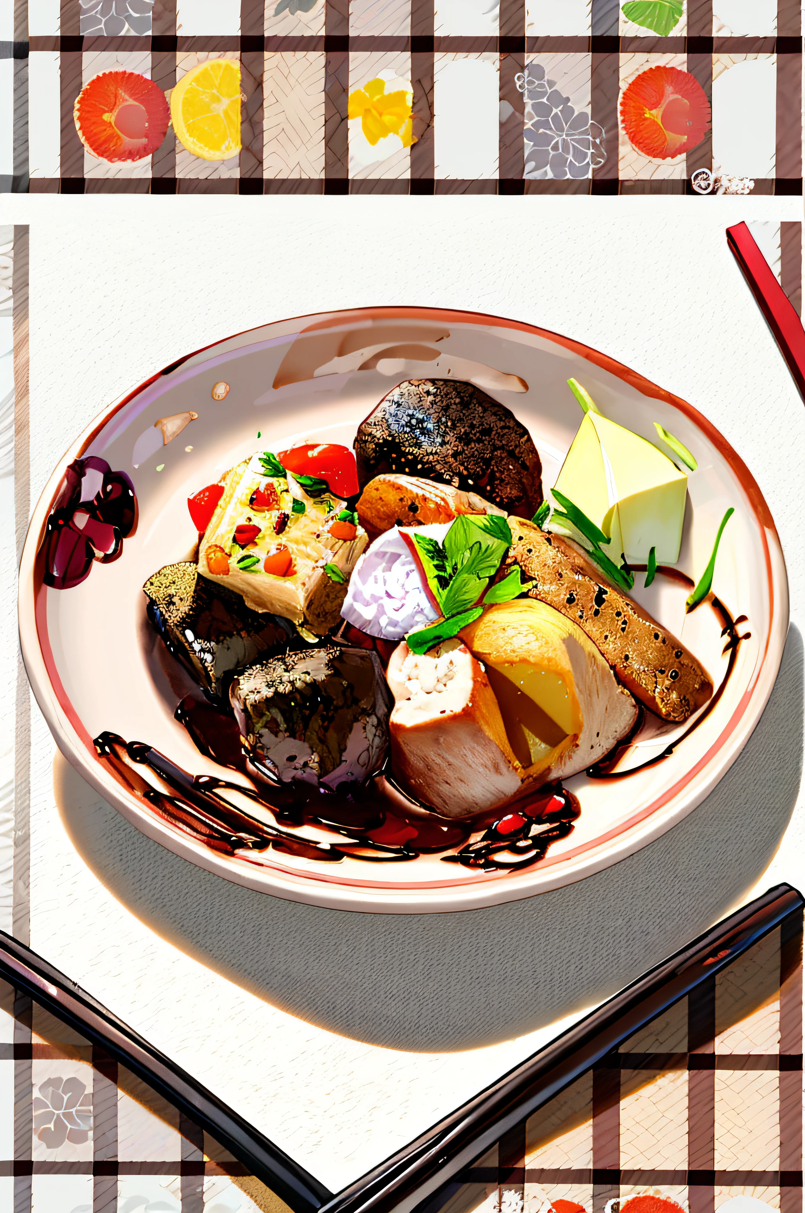 there is a bowl of food that is sitting on a table,  momoshiki ōtsutsuki,  mouthwatering, japanese fusion cuisine,  Oden　Oden platter　Kinchaku　Chikuwa　Paste　Konjac