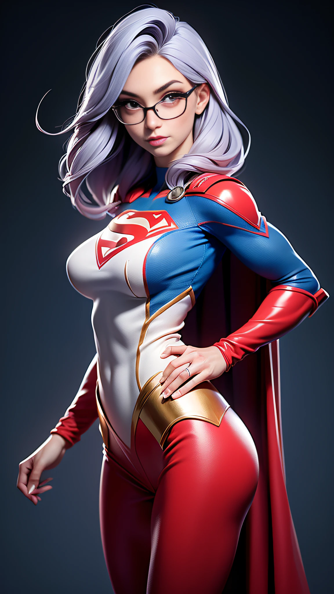 1girl, (pretty woman with glasses), body definiert, big boobs, kurzes Haar, Bob-Haarschnitt, 8K, best qualiy, reales Bild, Komplizierte Details, Ultra-detailliert, Ultra-High-Res, Tiefenfeld, (fotorealistisch,realistisch:1.2), Meisterwerk, (Supergirl), (Prellung, schmutzig, zerrissene Kleidung, revealing clothes, Blut:1.3), Superheld, best qualiy