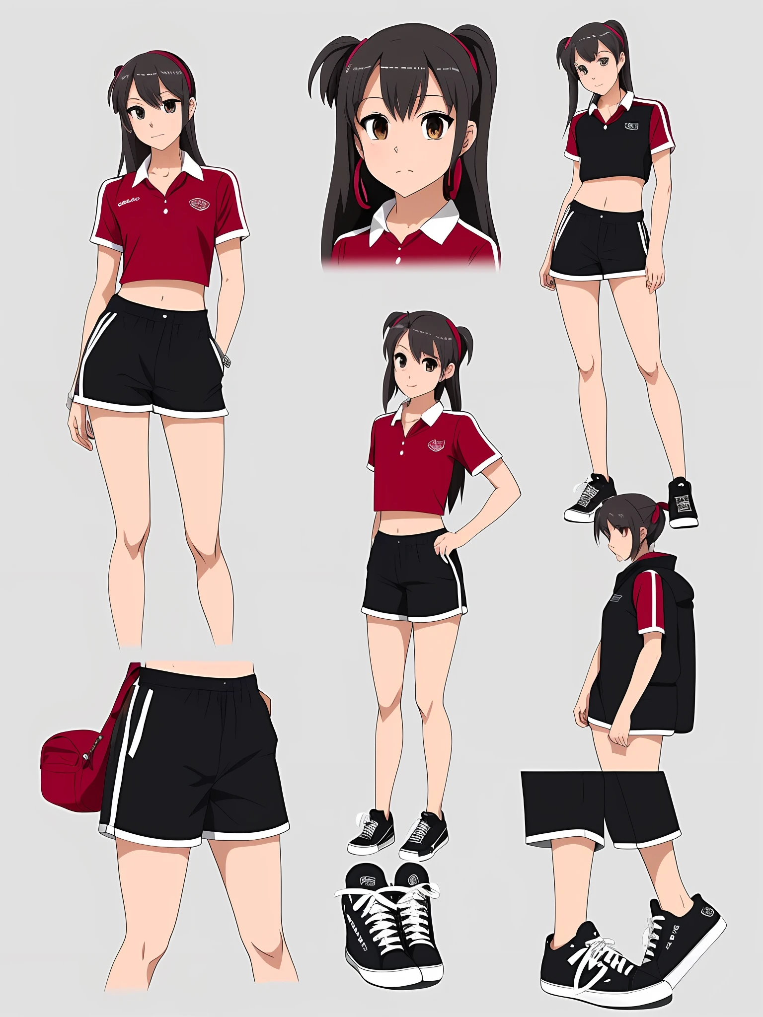 In anime style do Appearance:
- Cara Pontiaguda
- Pele clara (branco)
- Shabby Hair (espalhado para baixo/ruivo)
- Olhos pretos
- Nariz fino e pequeno
- Orelhas pequenas
- Boca pequena (Small lower lip/rosa)
- Sombracelhas finas (pretas)
- bochechas finas
- Maxilar fino
Corpo:
- Altura (170cm)
- Peso (80kg) "Magrinho"
-Arms (apparently without muscles
Accessories:
- White ribbon on the wrist of the left arm
- Red Shirt
- Grey shorts
-Earring (redondo) na orelha esquerda
- Sapatilhas (invent some sneakers there)