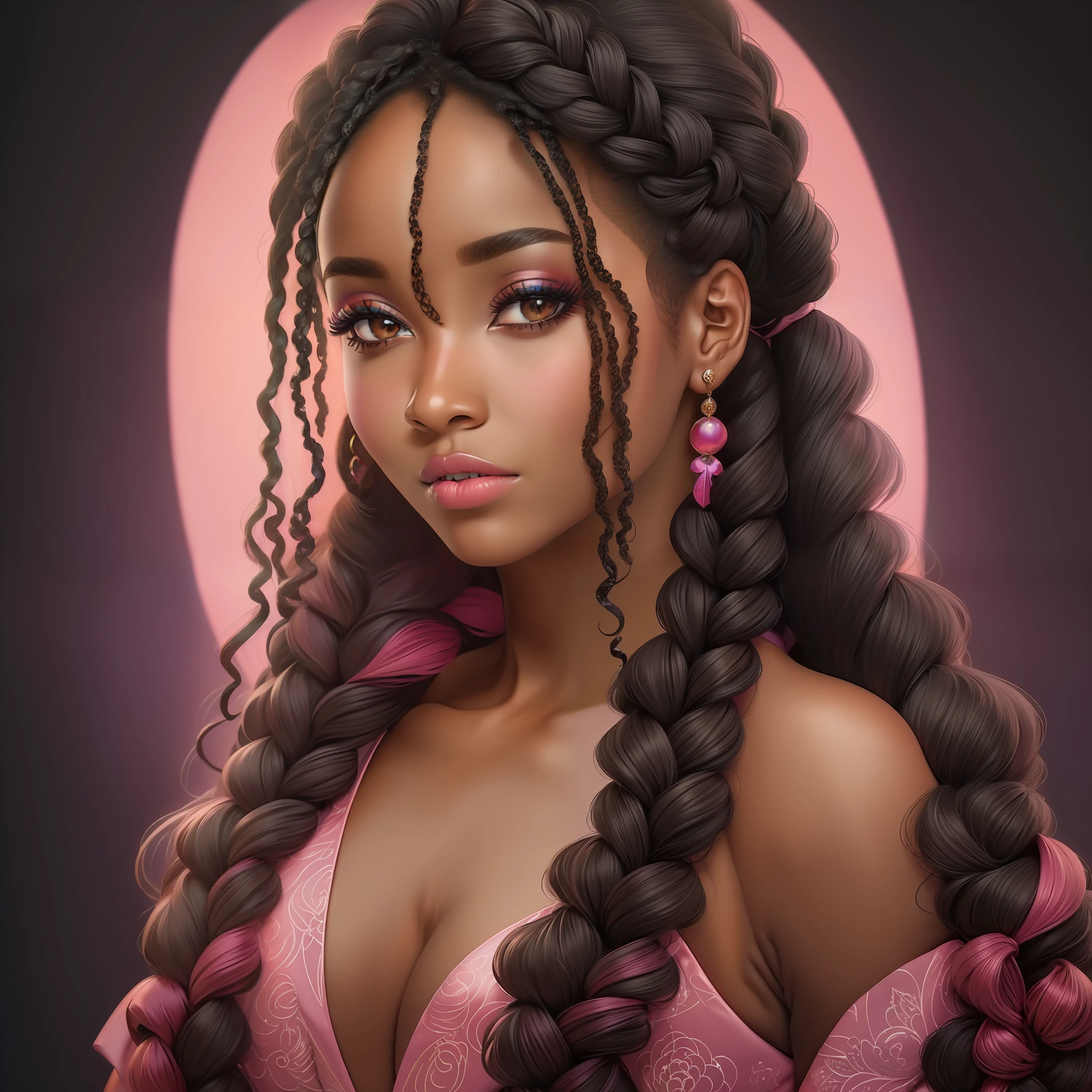 rainha africana futurista obra de arte