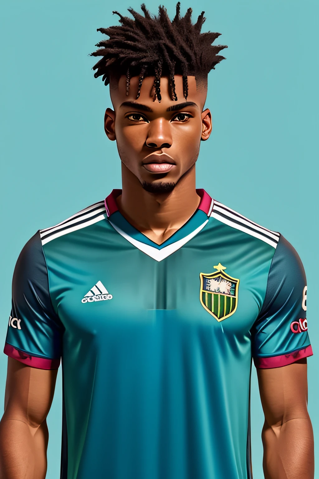 cie uma camisa de futebol com uma aparencia de monster