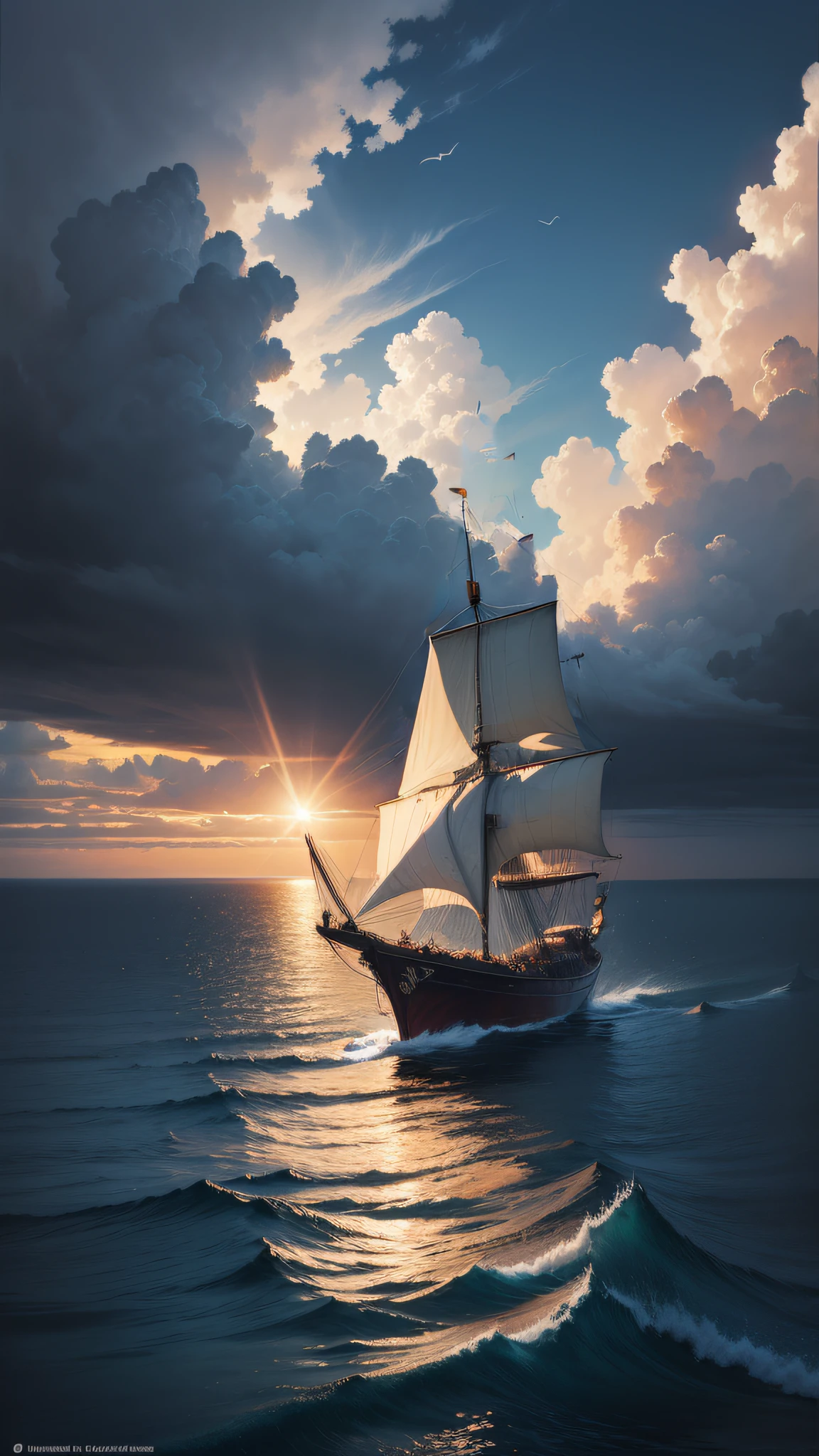embaralhe o mar, retire as velas e preencha com nuvens.
