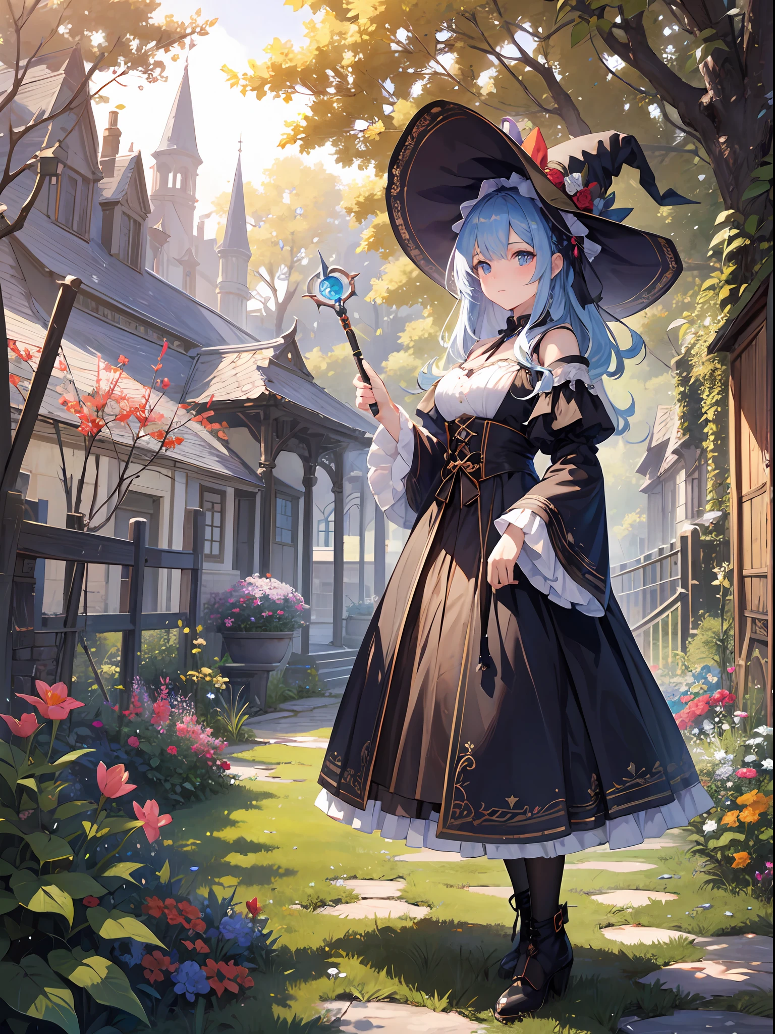 (Master Masterpiece、best qualiy、highestres、offical art、Beautifully Aesthetic:1.2)、(Master Masterpiece、best qualiy、best qualiy、offical art、Beautifully Aesthetic:1.2)、(Master Masterpiece、best qualiy、best qualiy、offical art、Beautifully Aesthetic:1.2)、(1girls:1.3)、extremely detaild、(Fractal Art:1.3)、colorfully、Supreme Details、「Enchanting witch from another world」This painting titled、It depicts a captivating beautiful witch manipulating magic in the castle gardens without limits。The castle spreads out、The garden there is、It creates an atmosphere as if a door to another world has appeared..。
Standing at the center is、Beautiful witch in a sophisticated dress。His face is meticulously drawn.、He has a profound expression on his face, as if he strongly wishes for something.。In her hand is a luxurious wand.、From that wand is emitting mighty magical powers。 The magic cast is、It was released as an explosive force from the tip of the wand.、The energy that reverberates through the garden as a beam of colorful light is very powerful.、A beam of light makes a large trajectory in the sky。
The charm of this painting is、The mighty and enchanting beauty of the witch、ve、It skillfully captures the mystique of the garden.。 、And the witch's facial expressions and movements are very realistic.、It has the power to draw the viewer into the place。
In addition、the light and shadow production is also stunning。The beam of light emitted by the cane is、Illuminate the gardens and castle、pure、Creates a sense of distance from the visual light source to the witch.。Quality produces realistic images、It can convey visual beauty and story appeal at the same time。
This is、Not only visually appealing works、It is a work that further enriches the visual experience by drawing a story.。 」We are thinking about the theme to the fullest。The images are very realistic and、Very detailed and、Must be a high resolution 16k。Sony F and 24-105mm f / Use a Sony Alpha 4 mirrorless camera with 1G OSS lenses。ISO