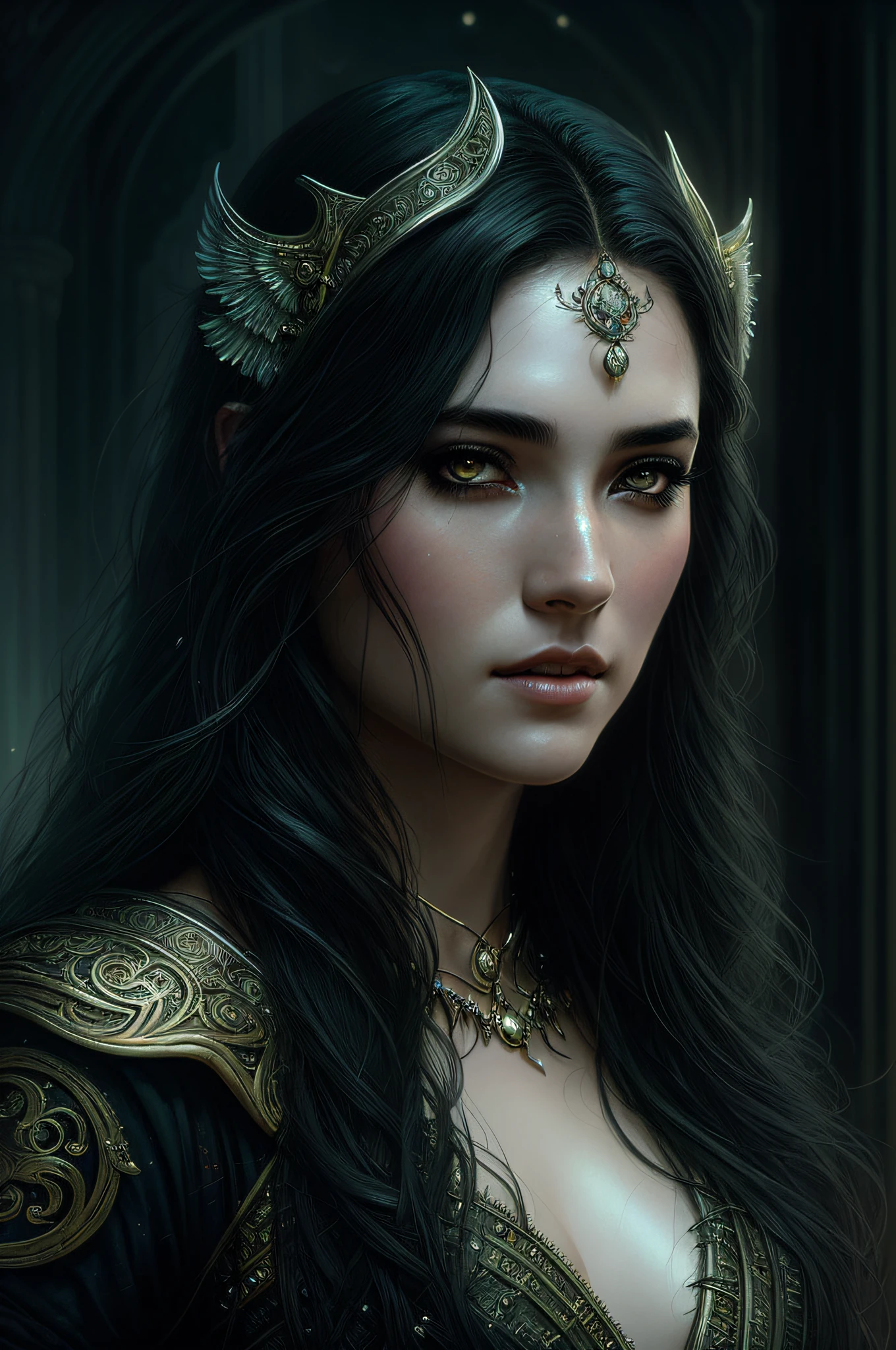 princess, night, moon Cinematic light, intricate details, detailed facial features, high detail, sharp focus, smooth, aesthetic, extremely detailed, (by Greg Rutkowski:1), (by Luis Royo:1), by Artgerm, Stephen Kasner, John Picacio