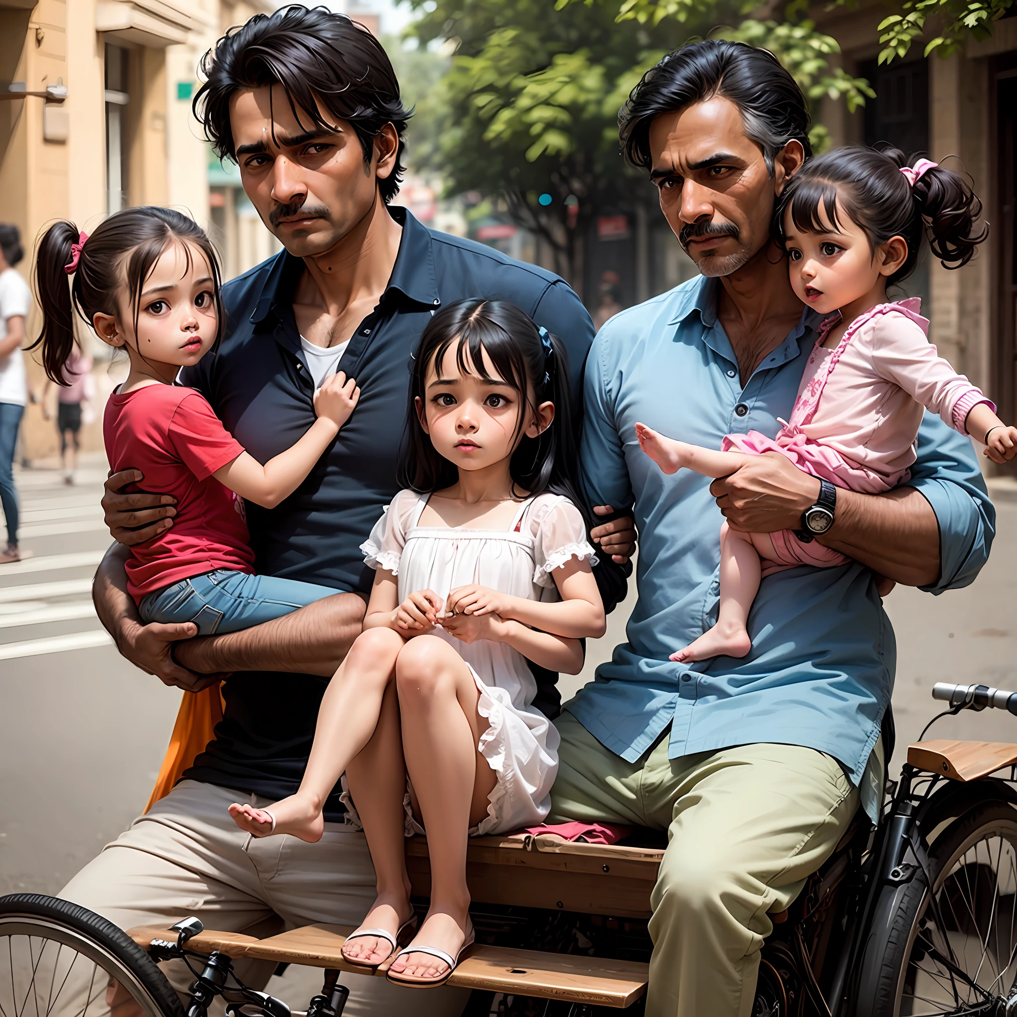 India father with children and families --auto