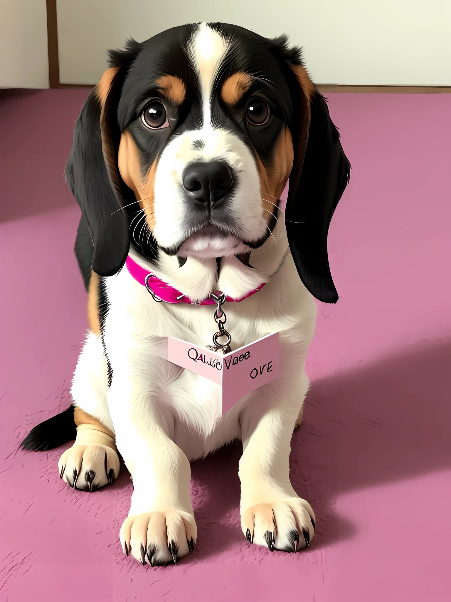Melhor qualidade, cachorro de pequeno porte, basset e pintcher de pelos curtos cor caramelo, olhos verdes e fucinho rosado, usando uma bandada cadrez vermelha