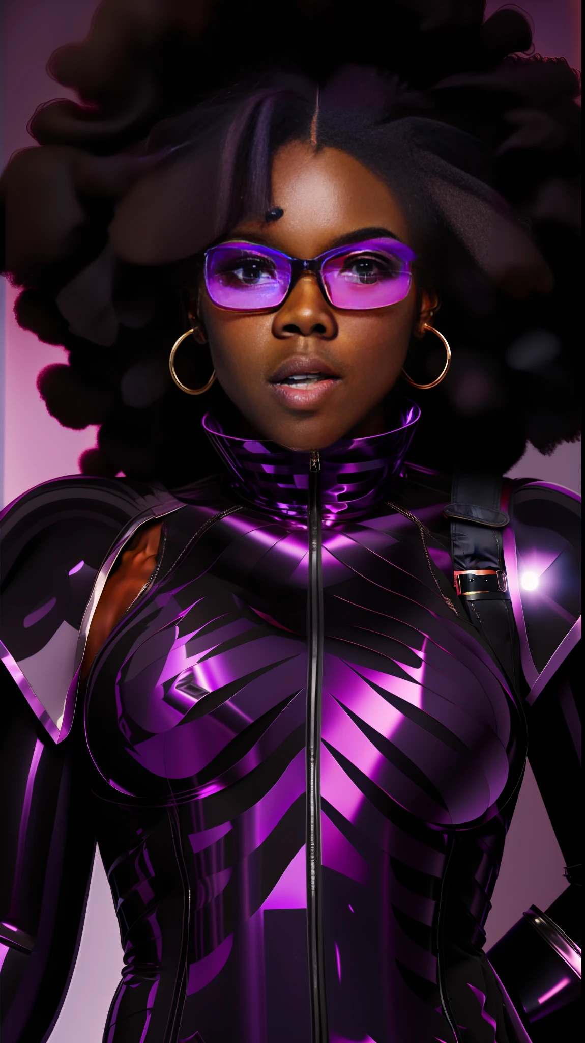 black woman model in catwalk
