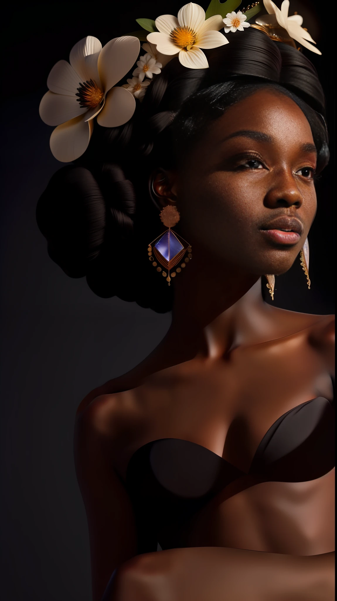 black woman model in catwalk