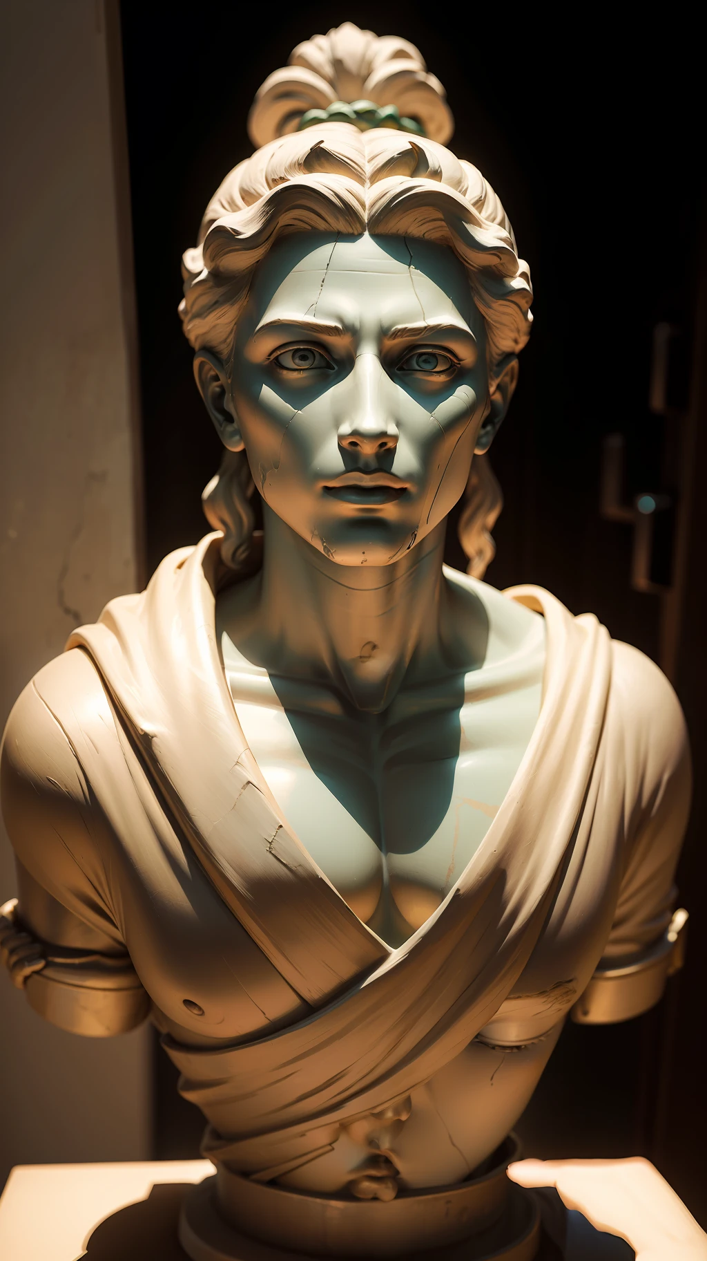 A Greek statue of a sage ((somente o rosto)) [alta qualidade,  8k]