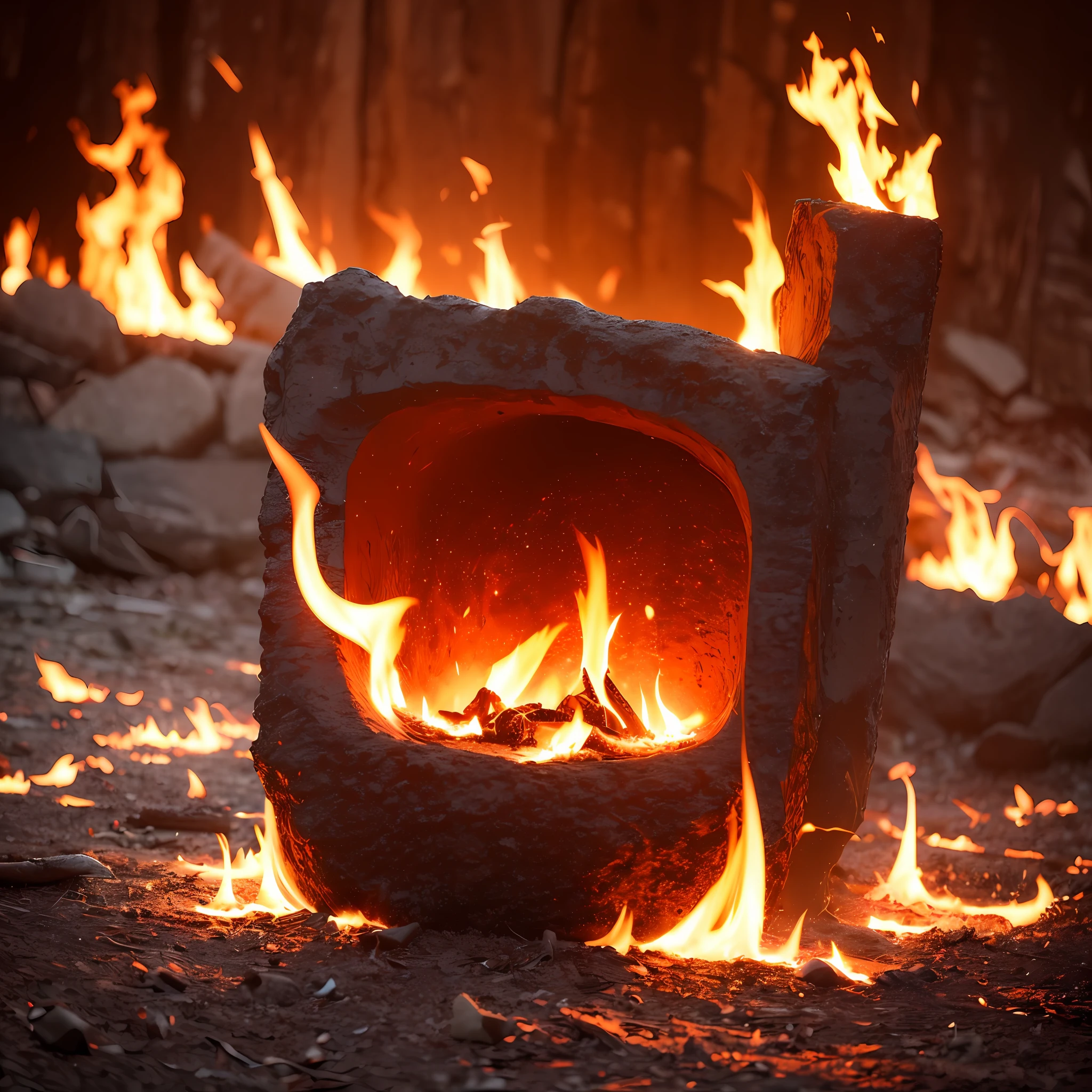 background with fire