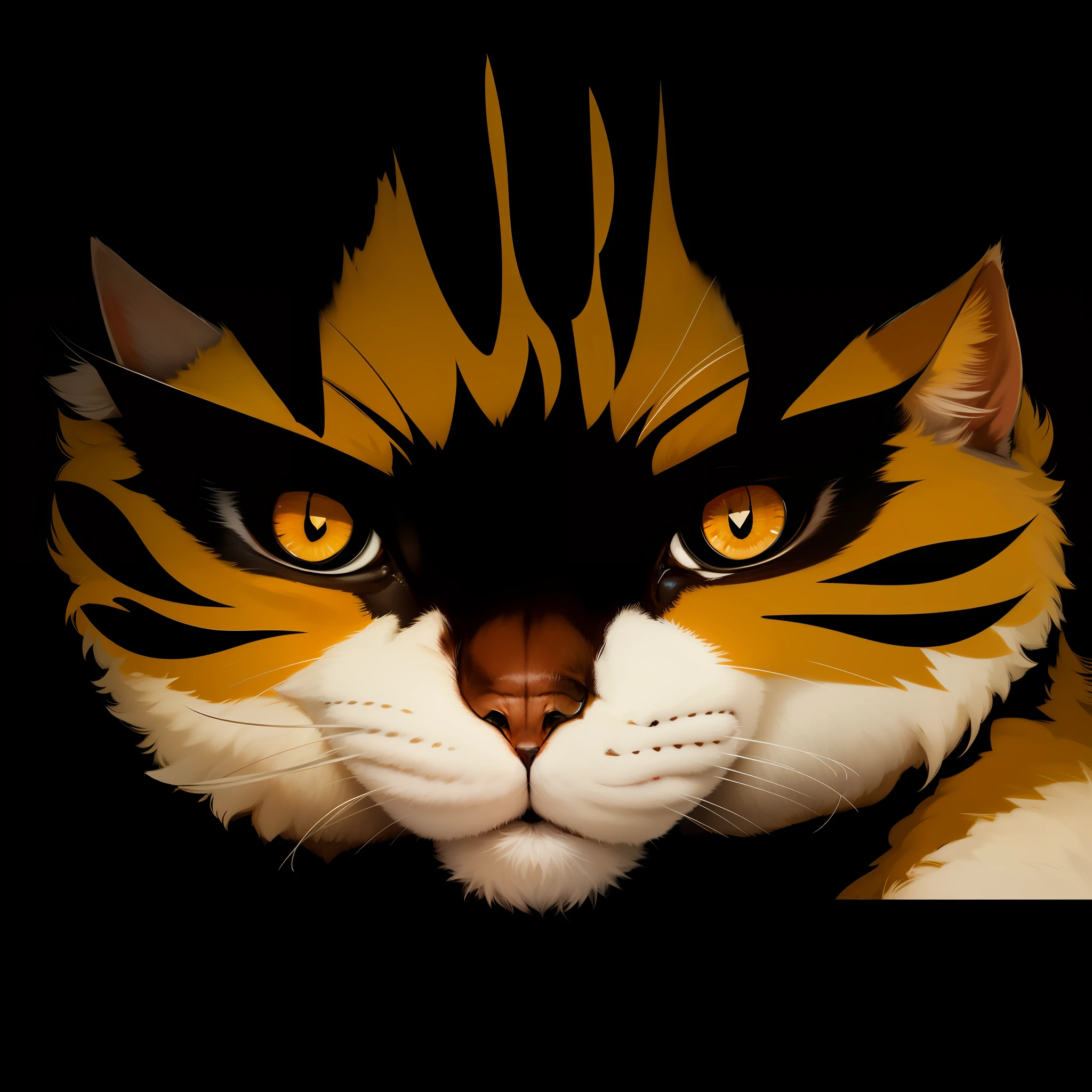 Minimalist logo of a cat