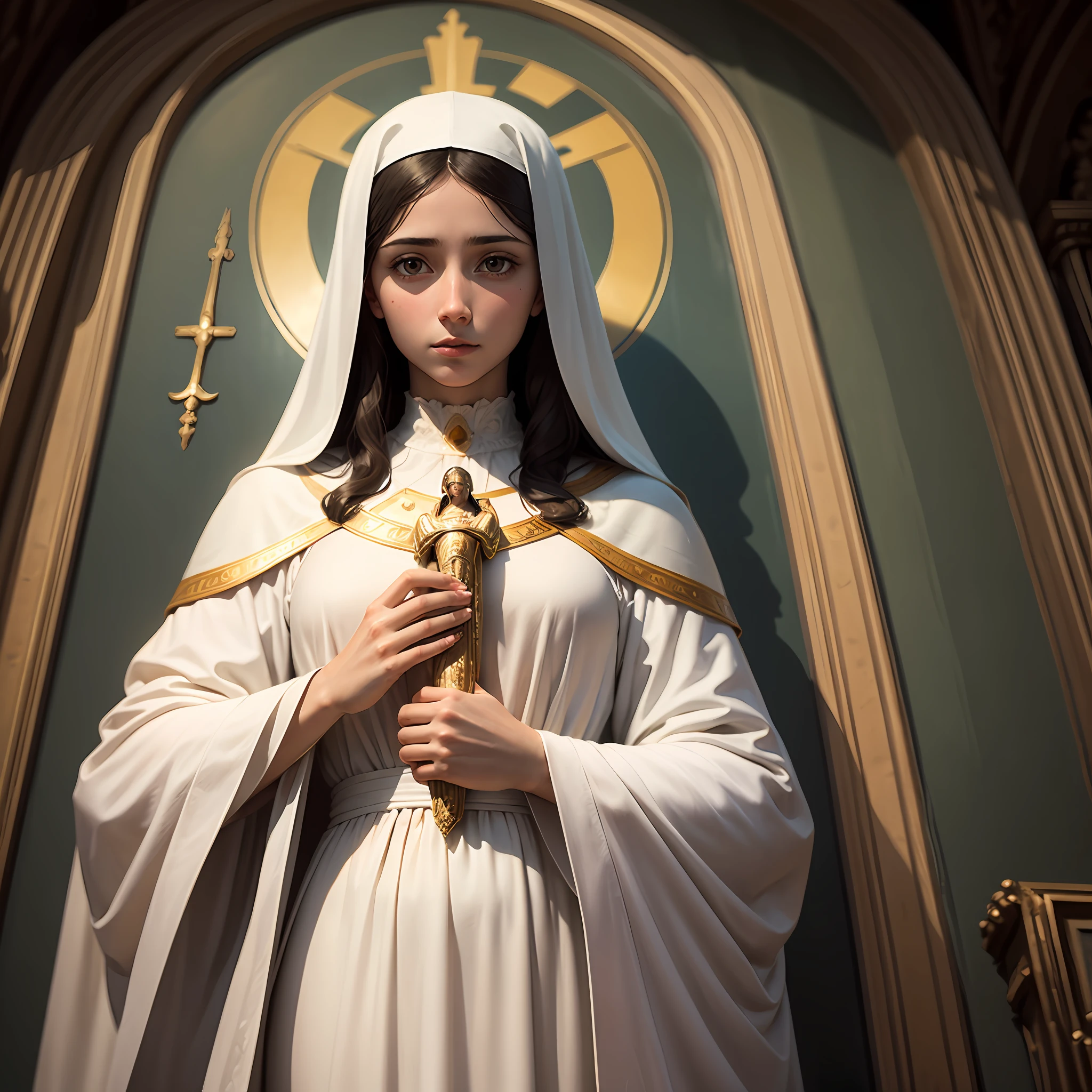 Our Lady of Fatima. Pisando na serpente. --auto