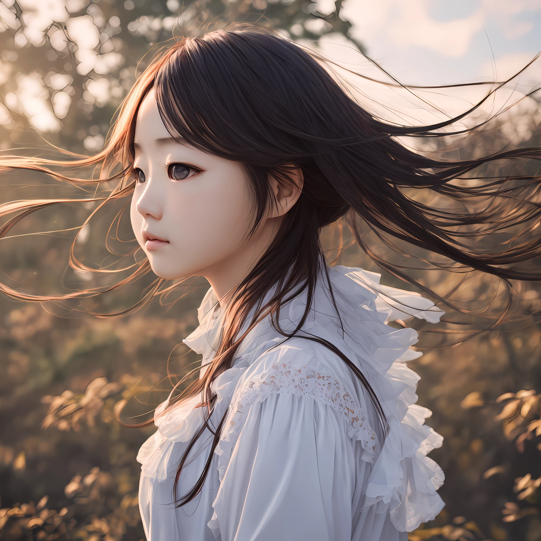 Yuani Mikami、ultrahigh-detailing、Realstic、Raw photo、a beautifu、kawaii、a 1 girl、Hair in the wind、a highres:1.3 --auto