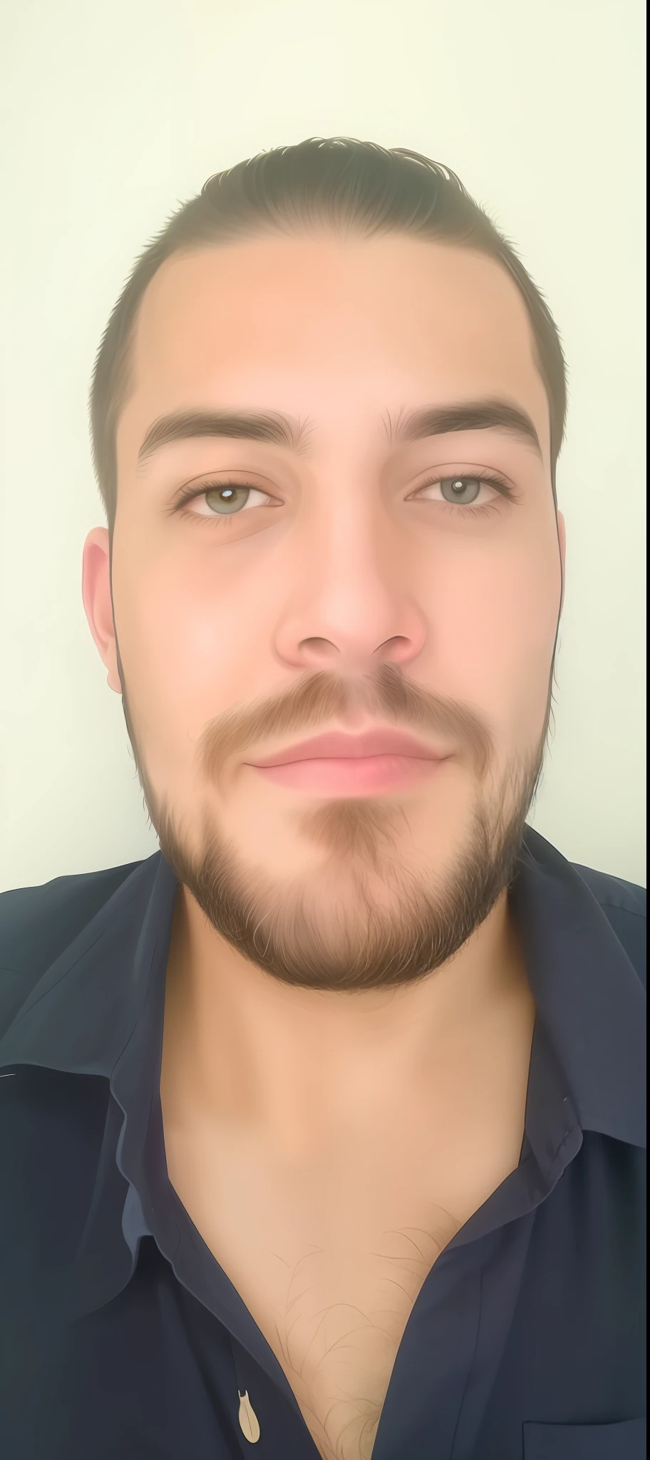 Man with beard and white shirt looking into the camera, restolho curto, barba de restolho, barba pequena, pelos faciais curtos, ligeiro restolho, barba de barba, restolho no rosto, barba de restolho leve, com uma barba pequena, restolho raspado, barba curta e desgrenhada, com leve restolho, com restolho limpo