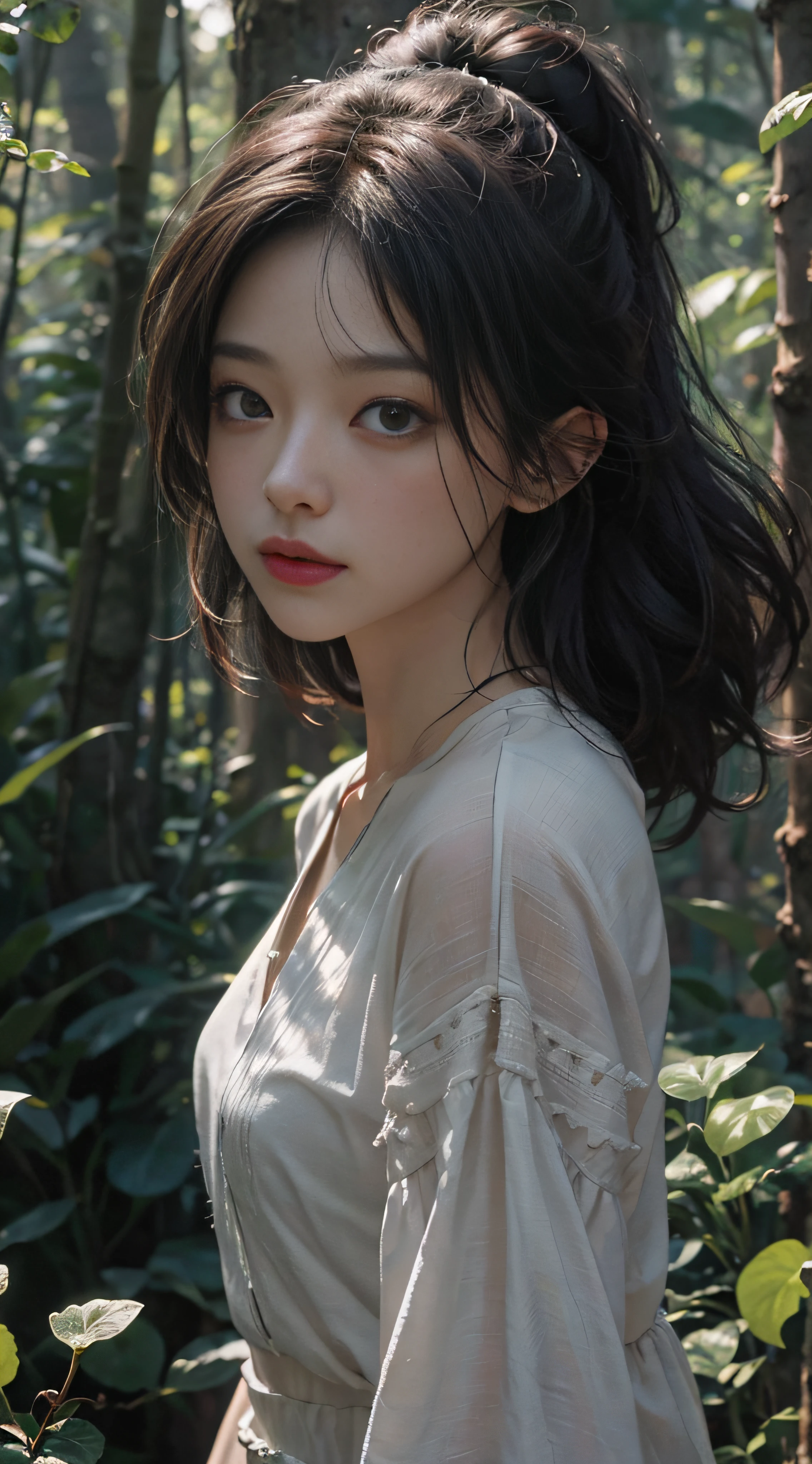forests,hillside,Quiet,rustic,high-definition details、ultra-details、cinematic lig、ultra realist、Soft light、Deep field focus bokeh、