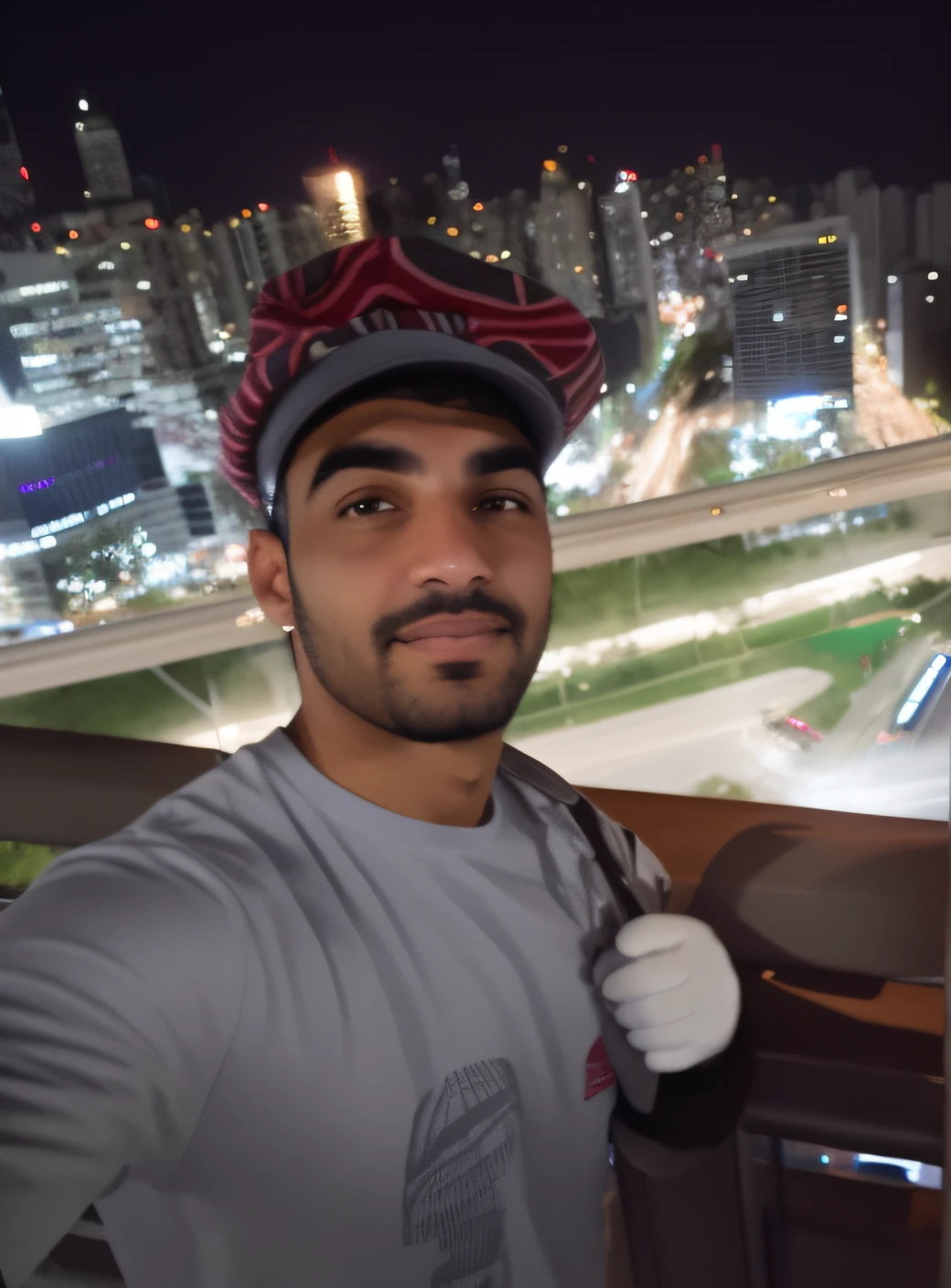 arafed man with a hat and gloves on standing on a balcony, david rios ferreira, caio santos, com uma cidade em segundo plano, sitting on a skyscraper rooftop, Henry Alvim Correa, saâdane afif, icaro carvalho, Diego Dayer, In Sao Paulo, great view, Condutor de Ene