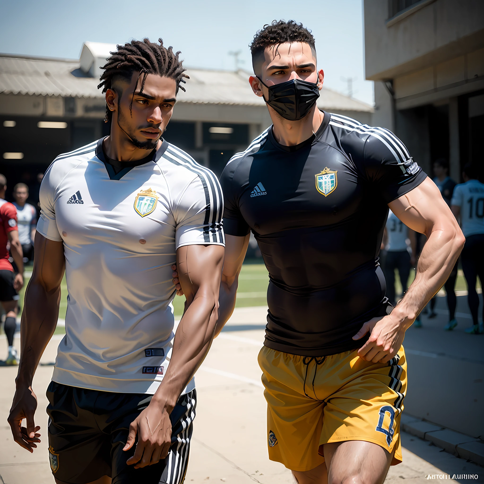 Criar jogador de futebol franzino, Latin appearance, cabelos negros, realista --auto